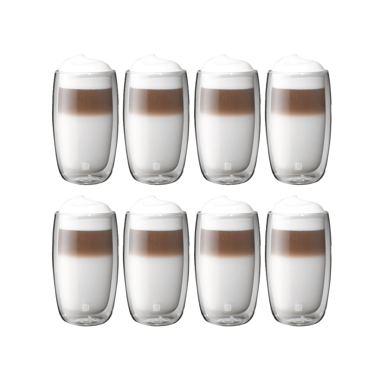 Ensemble de verres à café latte Sorrento par ZWILLING en verre transparent  de 350 ml, 8 pièces 1019479