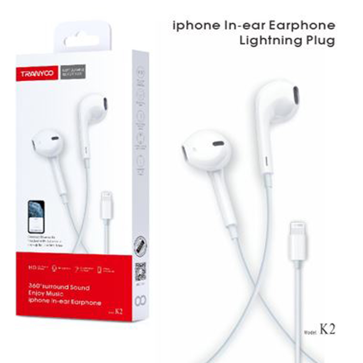 Lightning Earphones Earbuds Lightning Connector(Built-in Microphone & Volume Control) Headphones Compatible with iPhone 14/13/12/SE/11/XR/XS/X/8 Support all ios