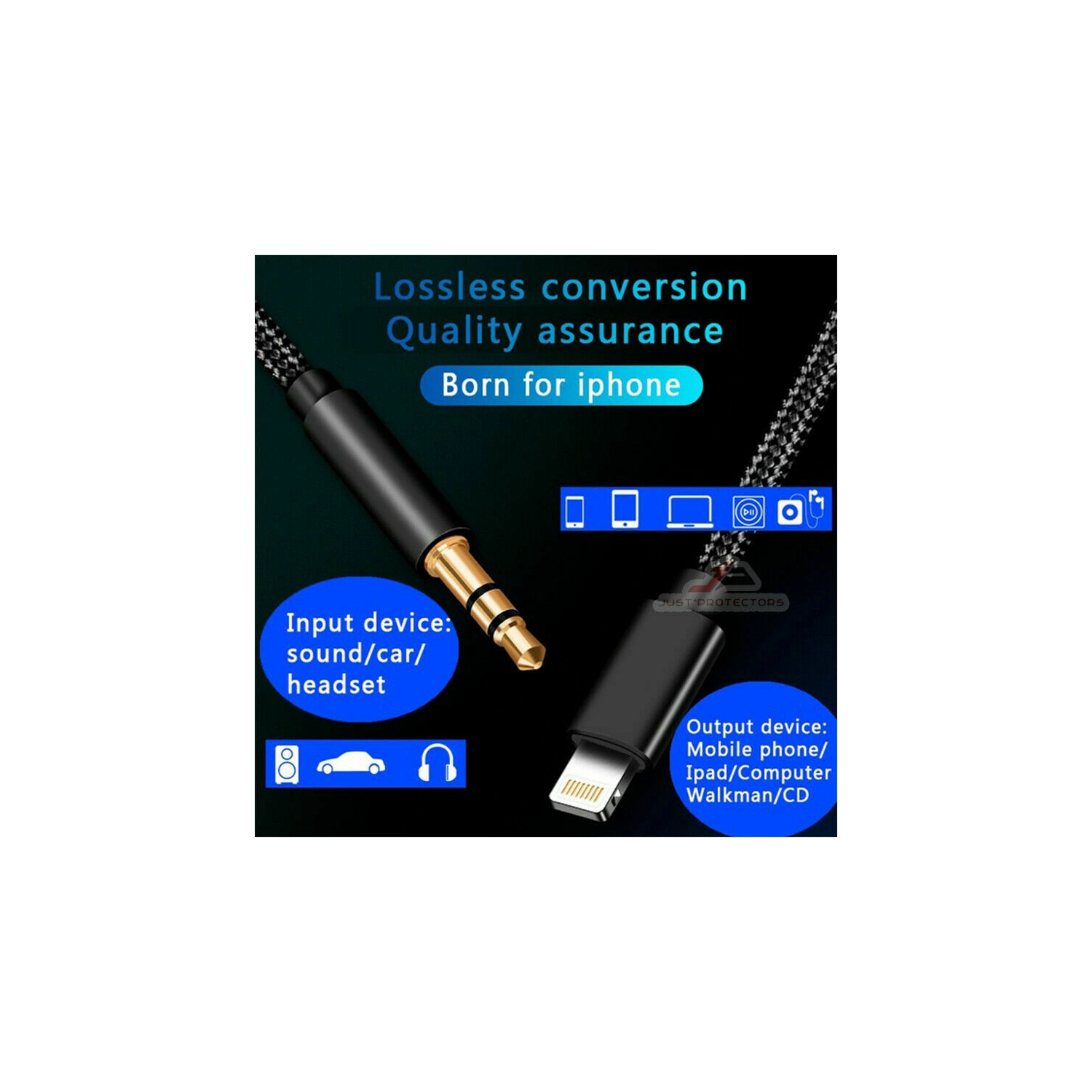 iPhone Aux Cord for Car Stereo, [Apple MFi Certified] Lightning to 3.5mm Audio Cable Compatible with iPhone 13 12 11 XS XR X SE2 8 7 to Car