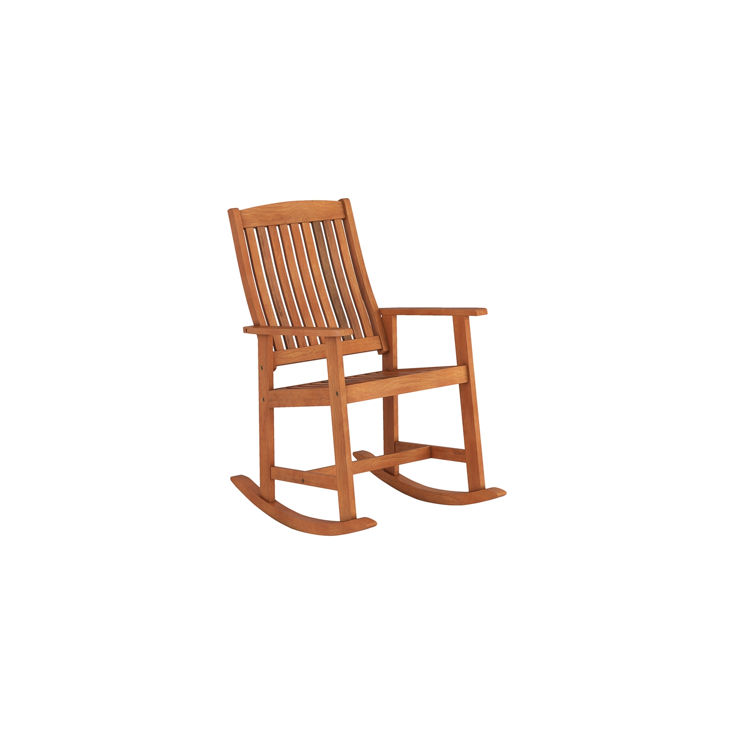 CorLiving Miramar Natural Wood Outdoor Rocking Chair