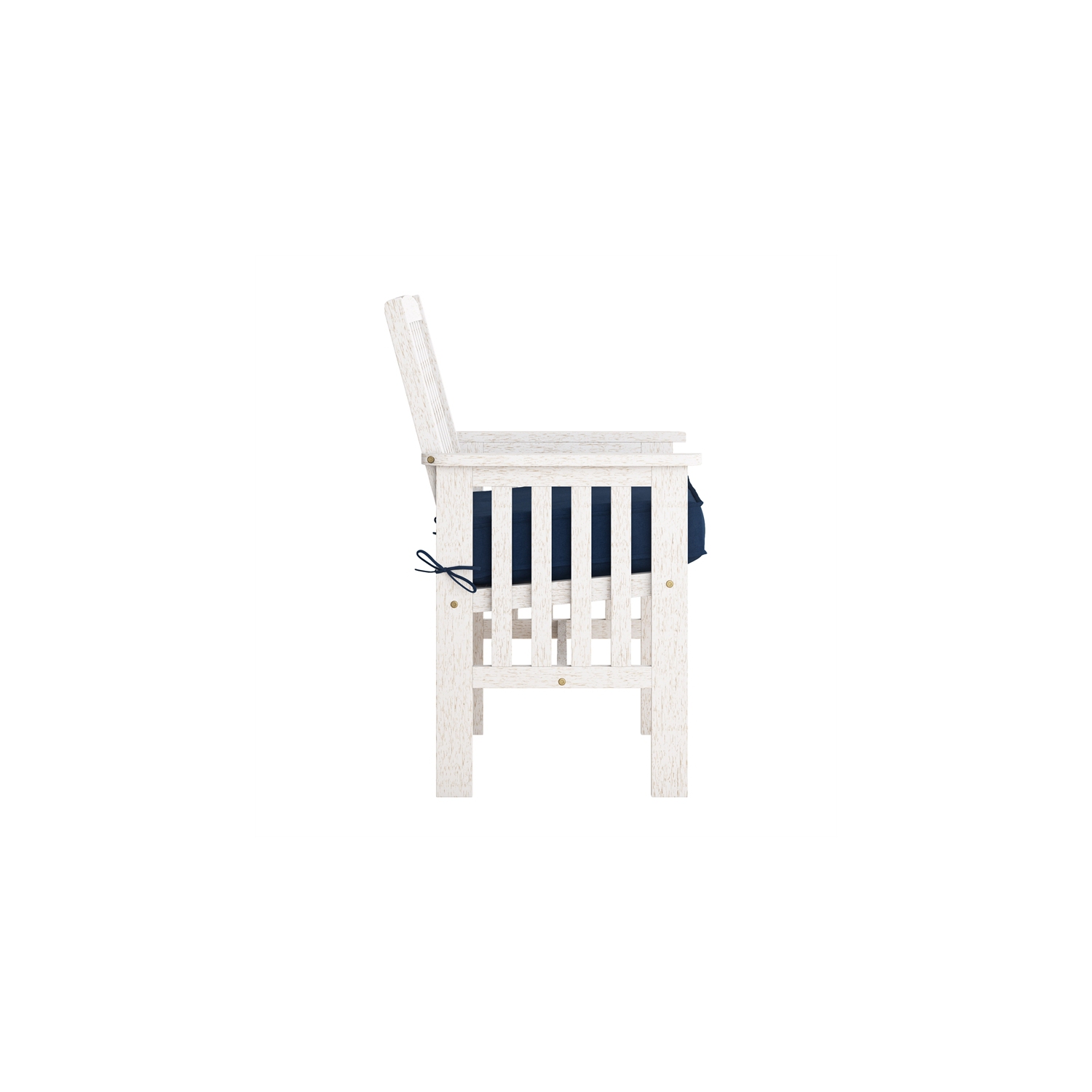 CorLiving Miramar White Washed Wood Outdoor Armchair Set - Set of 2