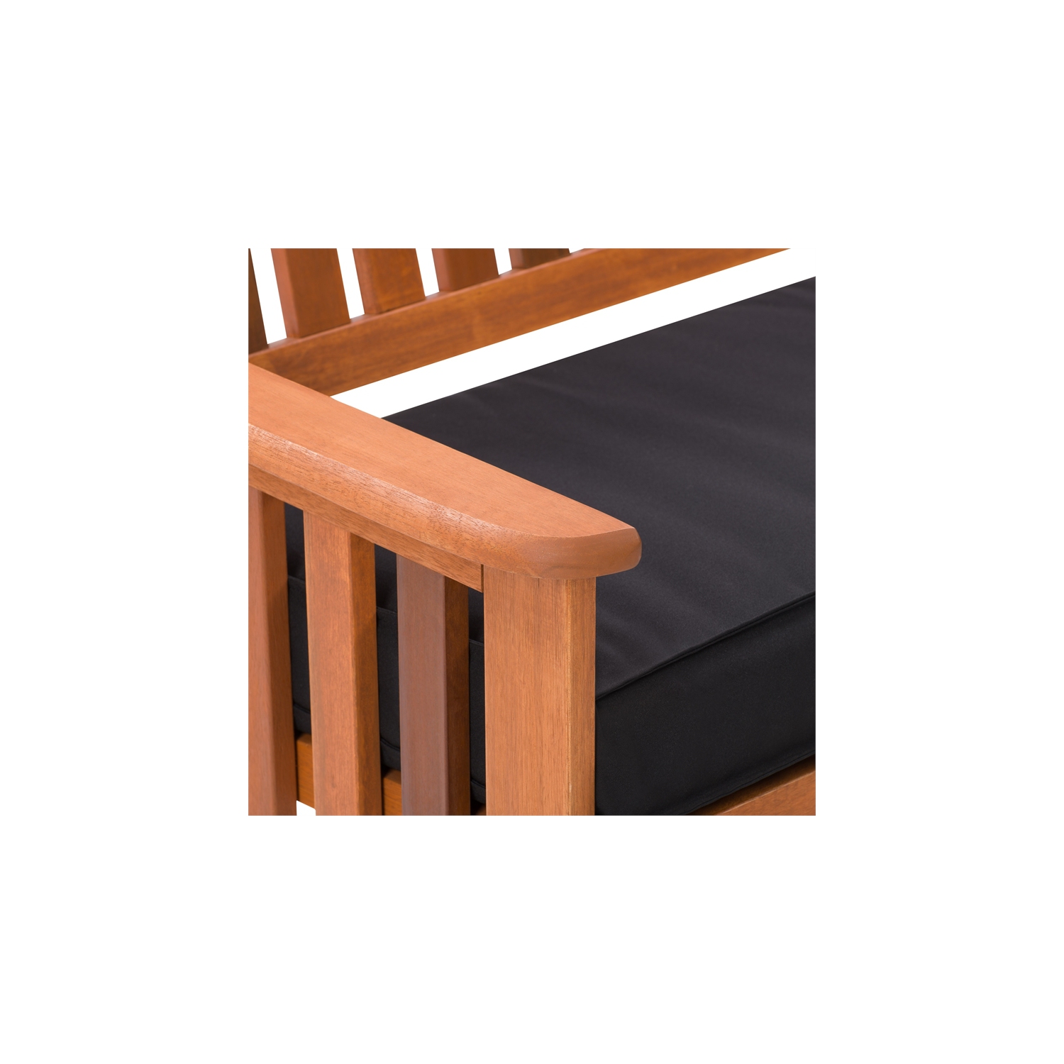 Banc d'extérieur en bois massif blanchi Miramar