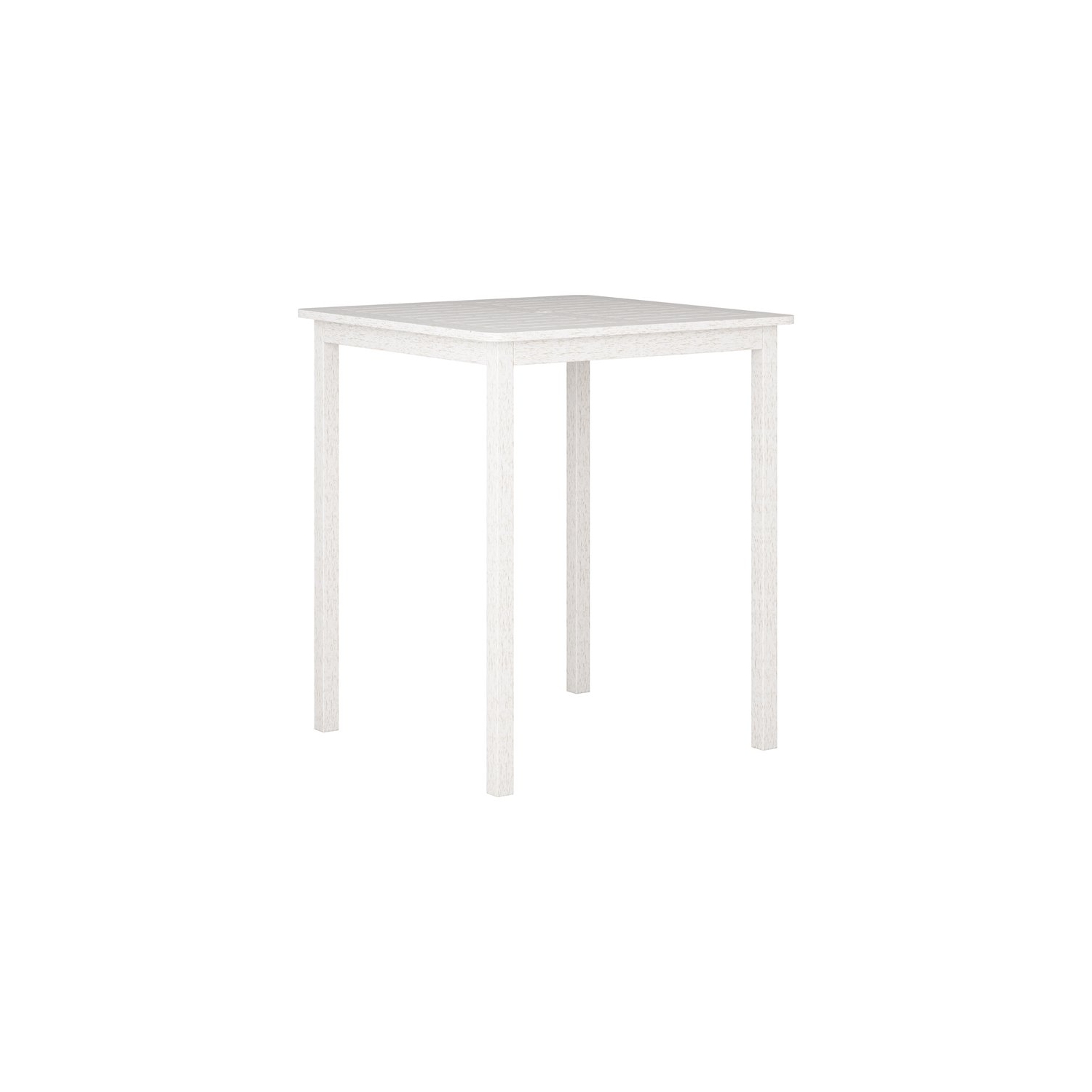 Table de bar d'extérieur en bois massif blanchi Miramar