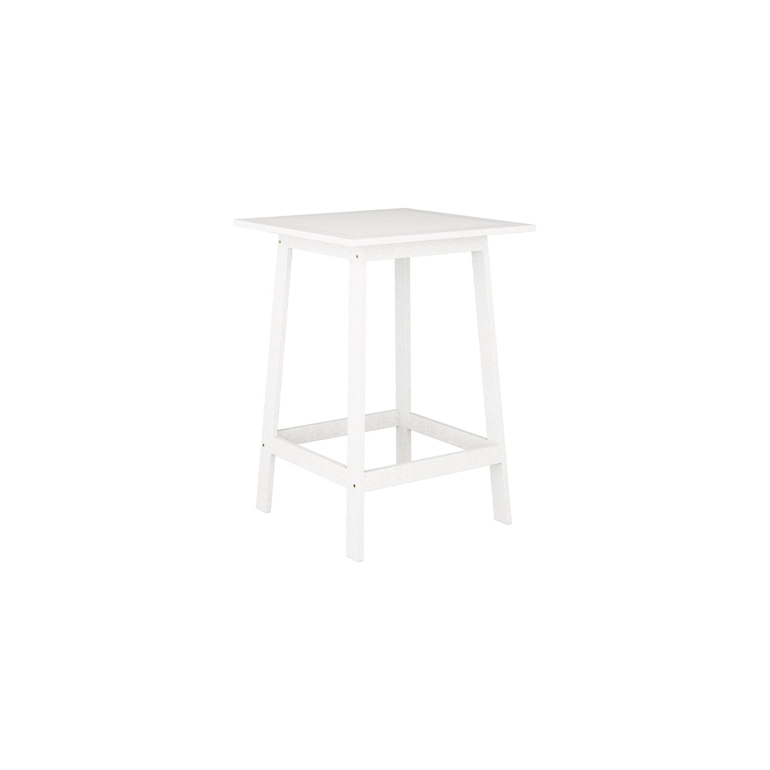 CorLiving Miramar White Washed Wood Outdoor Bar Table