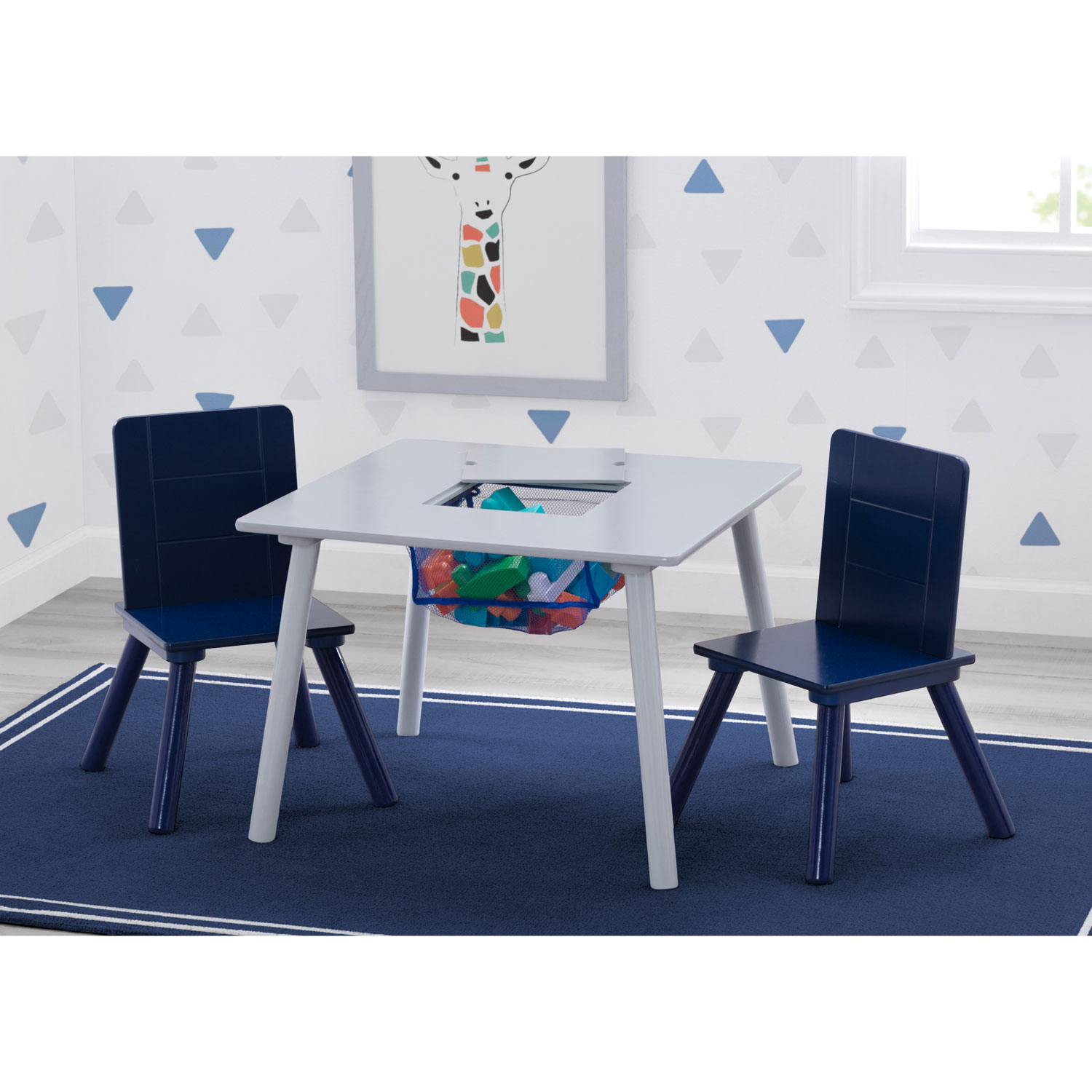 Delta Children 3 Piece Kids Table Chair Set with Storage Grey Best Buy Canada