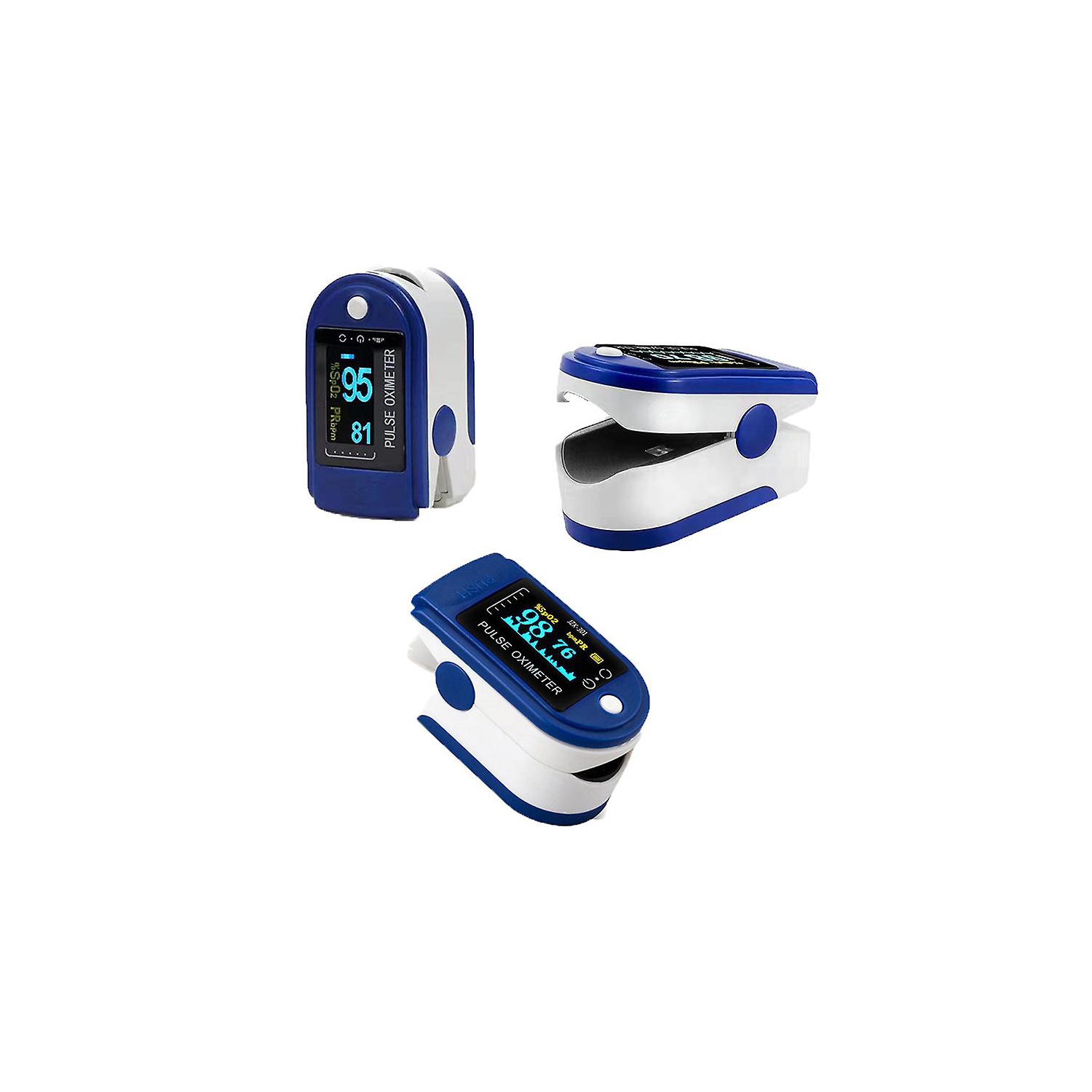 Display Digital Pulse Oximeter Saturation Monitors Portable Fingertip Oximeter