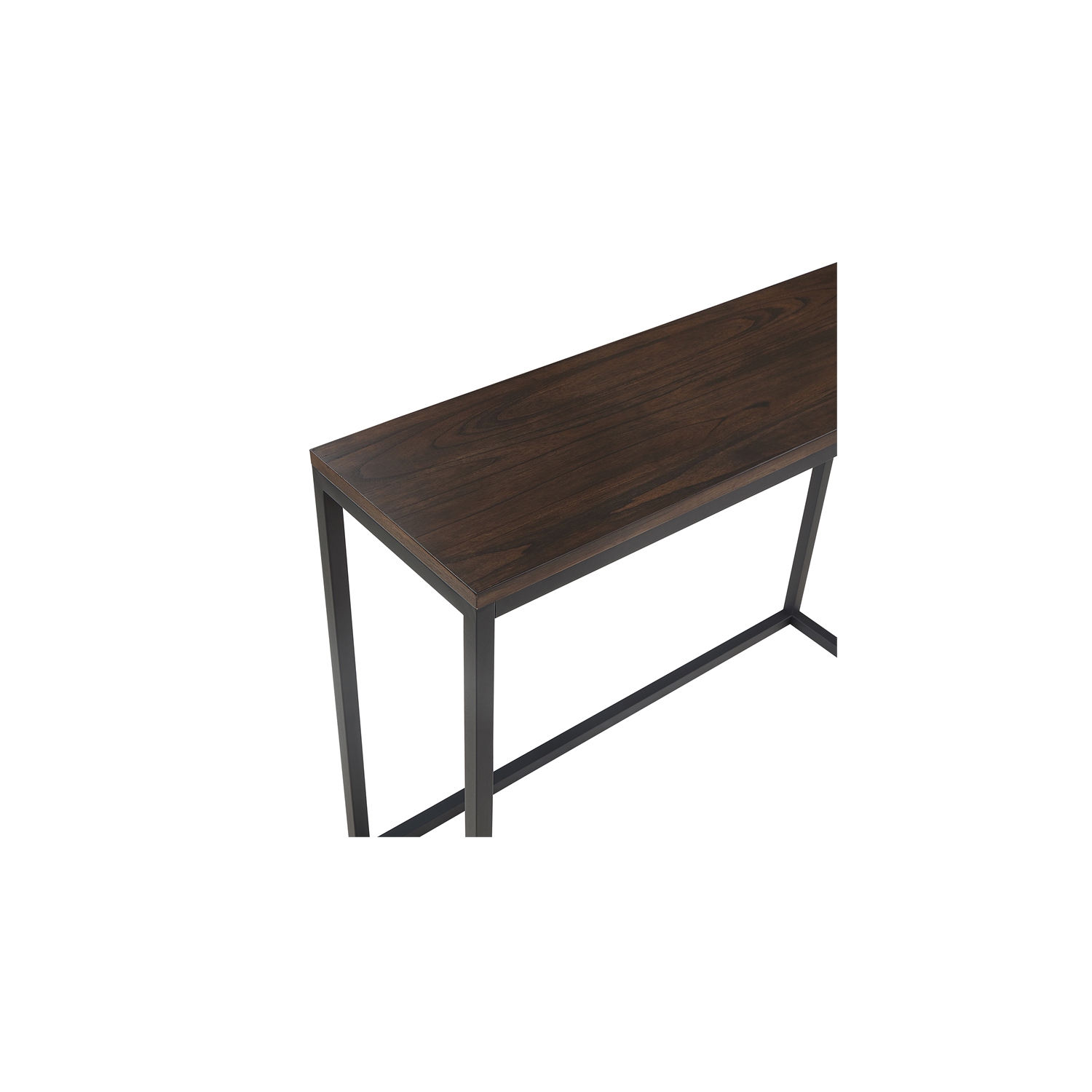 Yukon Walnut and Black Metal Counter Bar Set