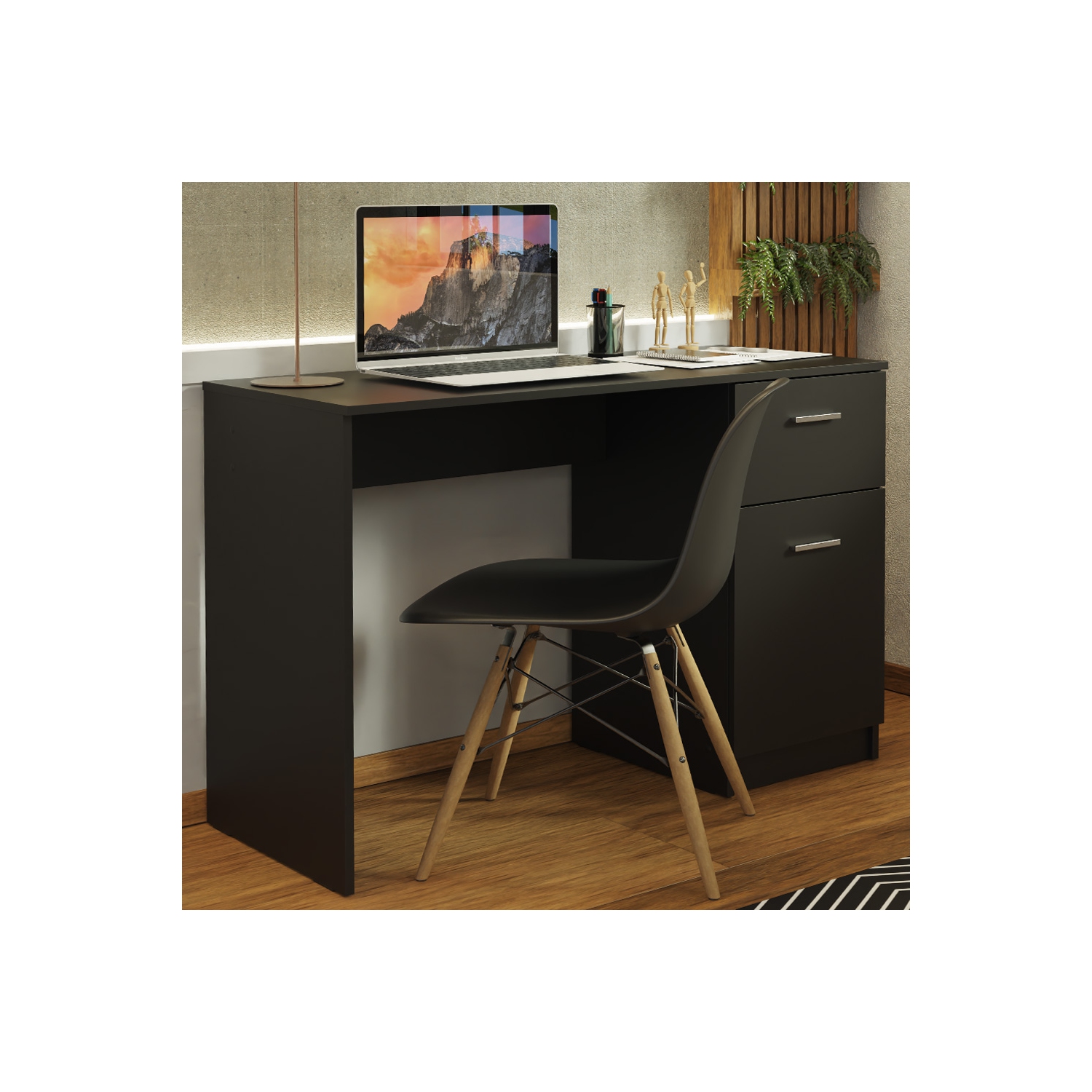 Madesa Compact Computer Desk Study Table for Small Spaces Home Office 43 Inch Student Laptop PC Writing Desks with Storage and Drawer, Modern