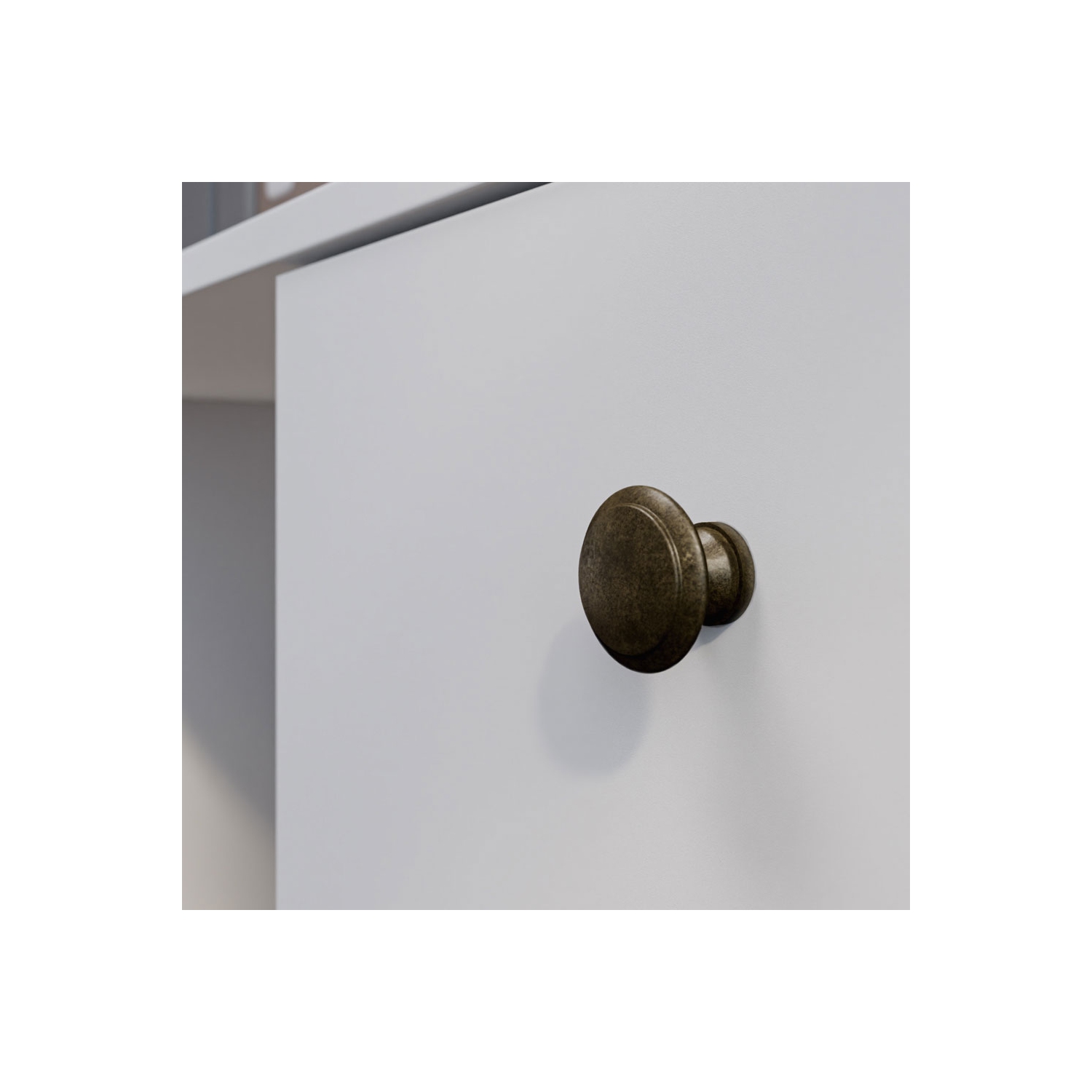 Madesa Executive Computer Writing Desk 53 Inch with 3 Drawers and 1 Door, Metalic Handles Wooden Home Office PC Study Table with Storage - White