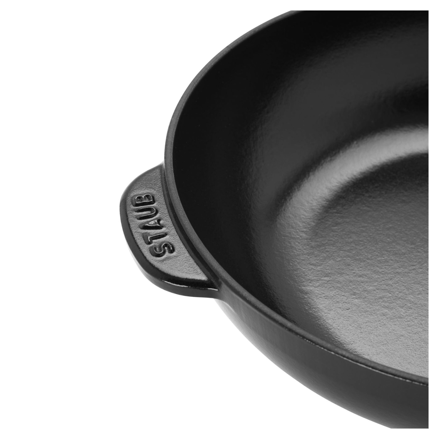 STAUB – moule à cuisson quotidienne en fonte de 26 cm/10 po avec couvercle en verre, noir