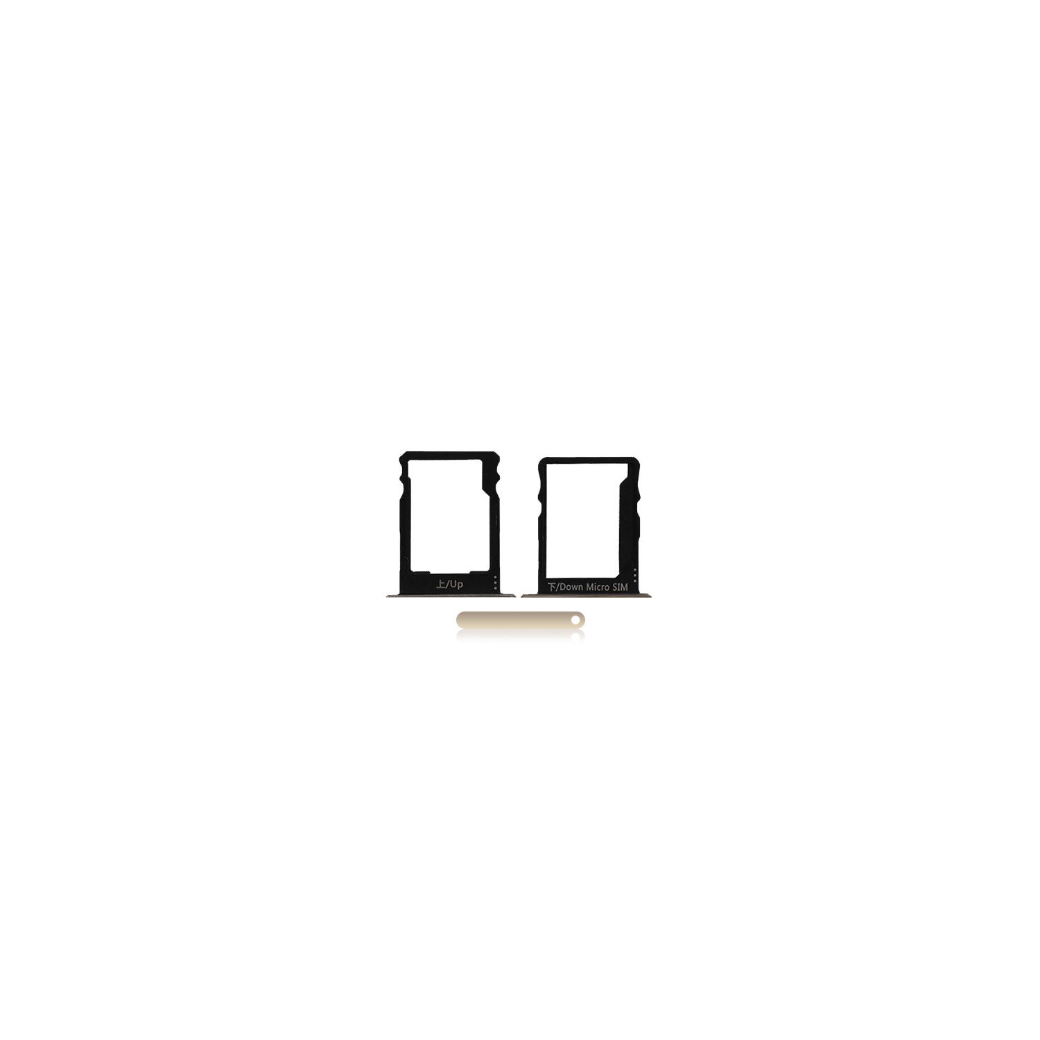 Replacement Sim Card + SD Card Tray Compatible For Huawei P8 Lite (Gold)