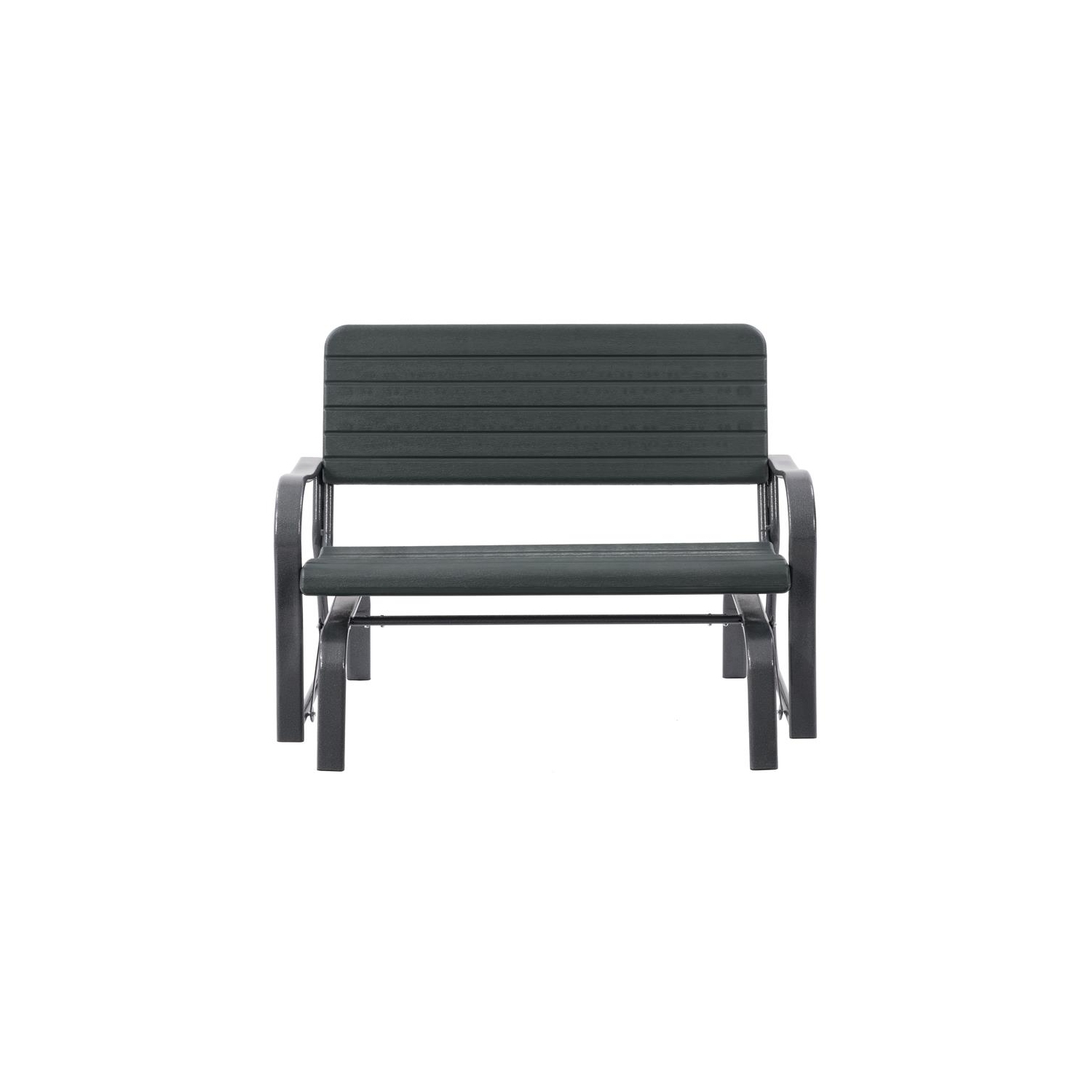 CorLiving Lake Front Dark Green Patio Metal Frame Gliding Bench