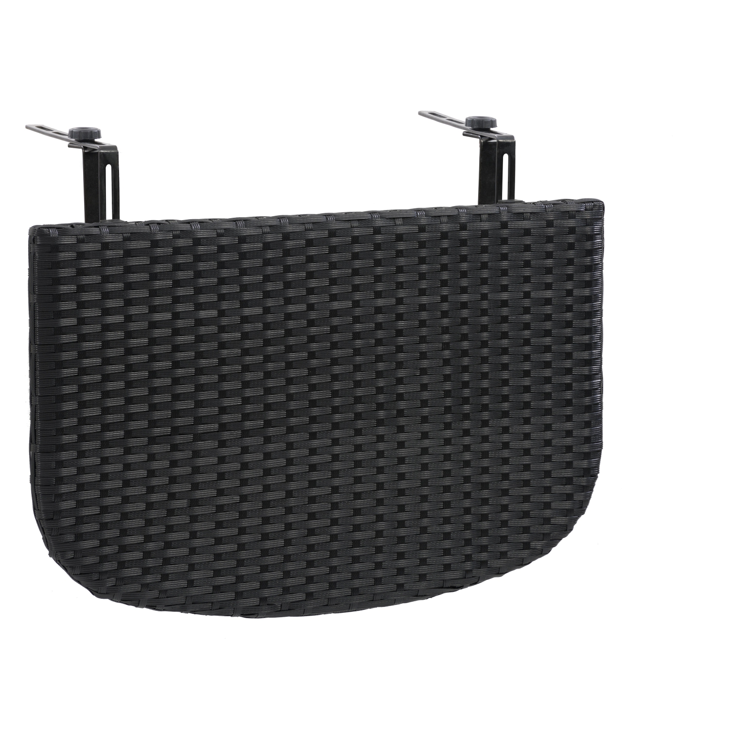 CorLiving Parksville Black Rattan Foldable Balcony Table