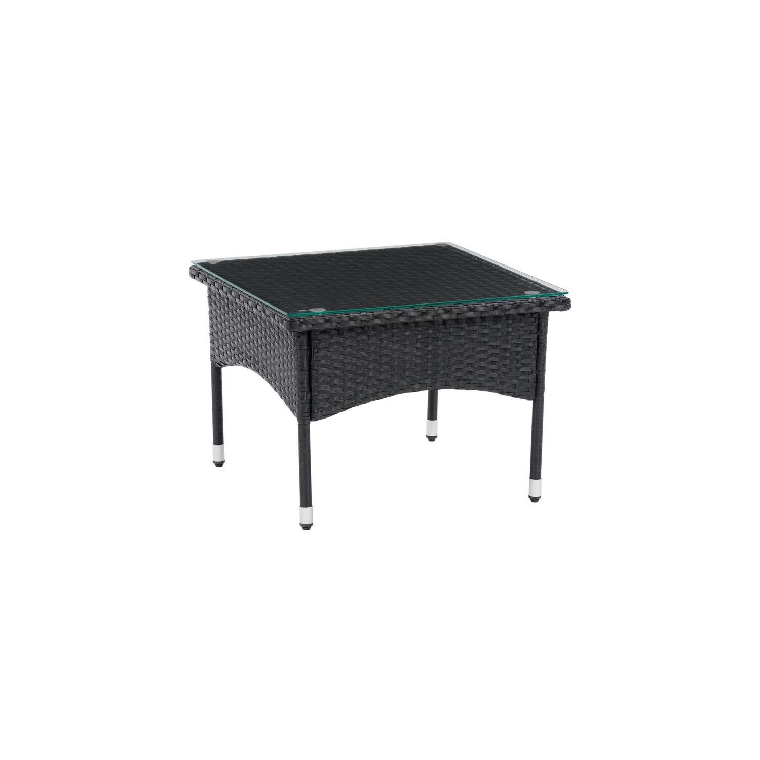 Table d'appoint en rotin noir Parksville