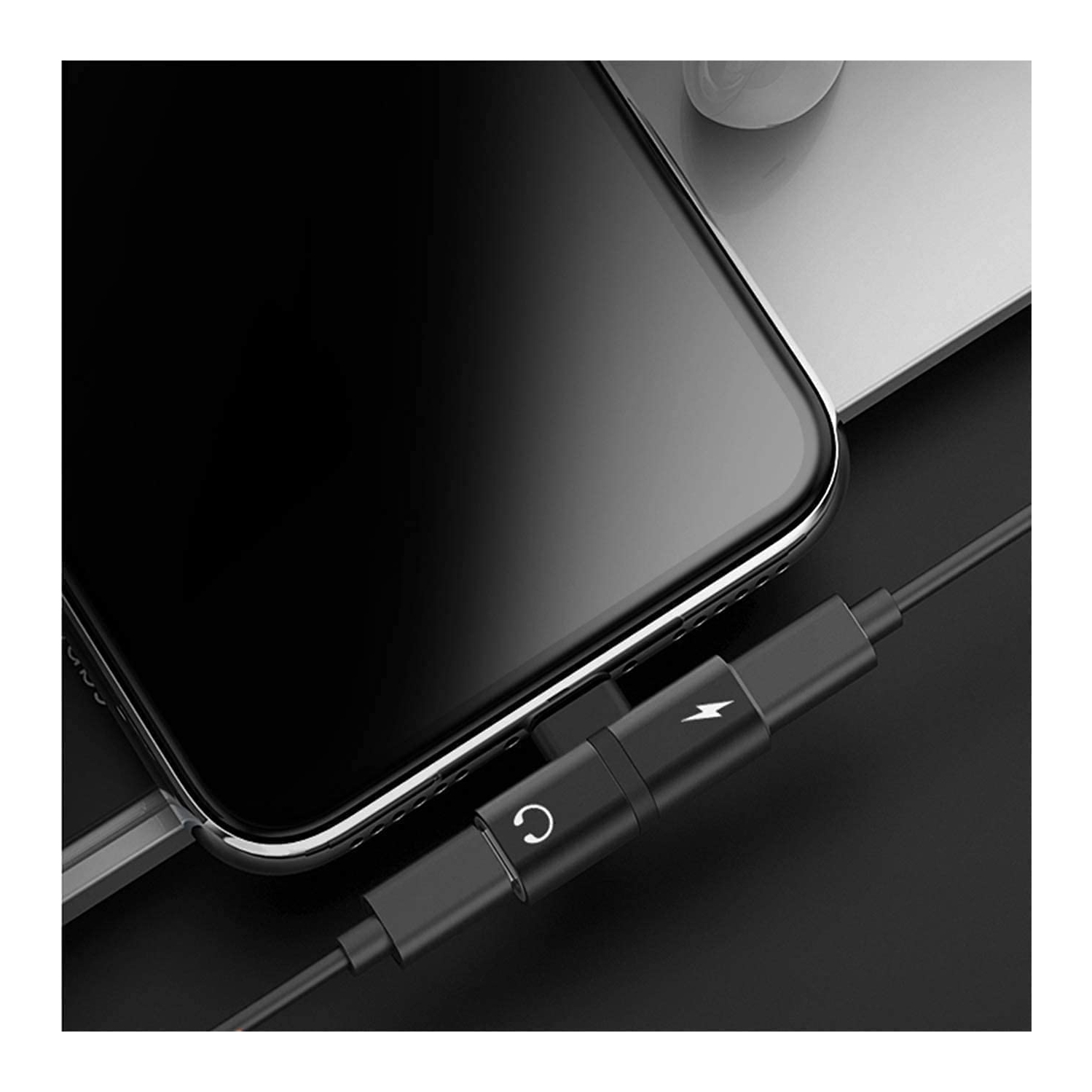 Répartiteur 2-en-1 avec adaptateur Lightning pour écouteurs et chargeur pour iPad d’iPhone, 2 adaptateurs iPhone pour écouteurs pour iPhone