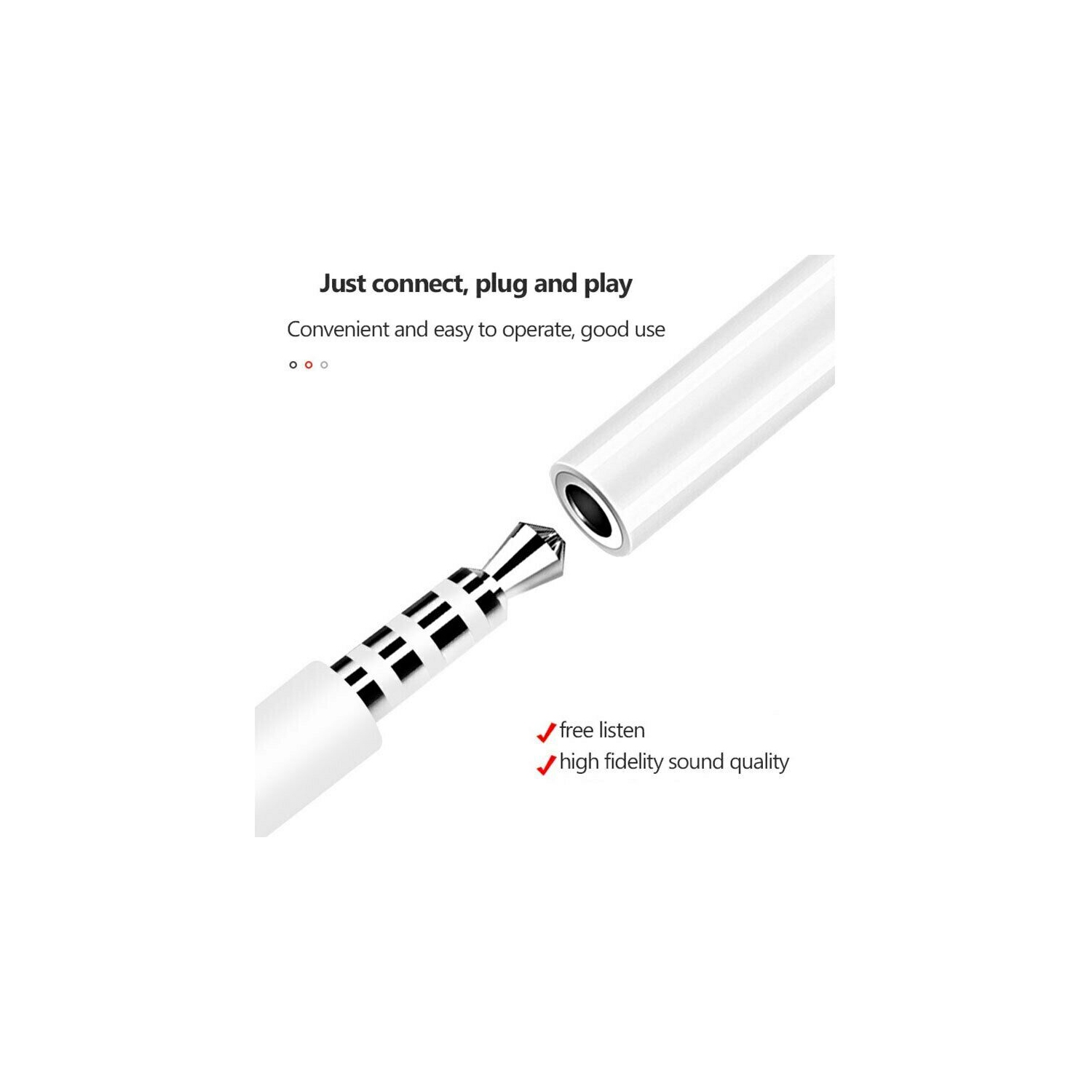 iPhone AUX Adapter for Headphone Jack Cable Dongle Lightning to 3.5mm Splitter Apple MFI Certified Audio Cord