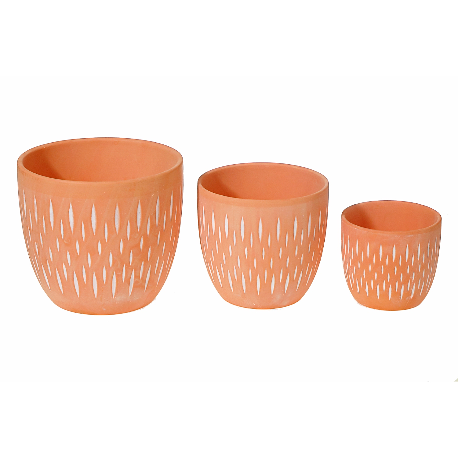 Maison Concepts Ceramic Round Planters Clayton Set Of 3