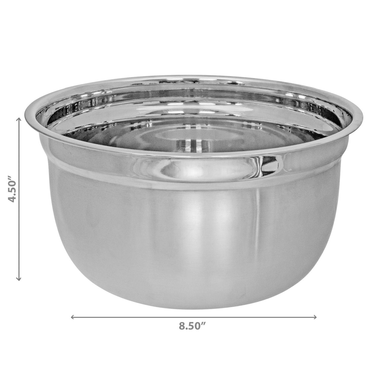 Maison Concepts Stainless Steel German Mixing Bowl 8.50" - Set of 2