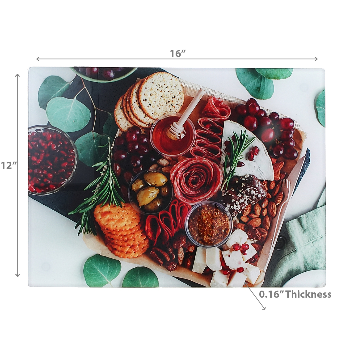 Maison Concepts Imprided Glass Cutting Board Charcuterie Board - Ensemble De 2