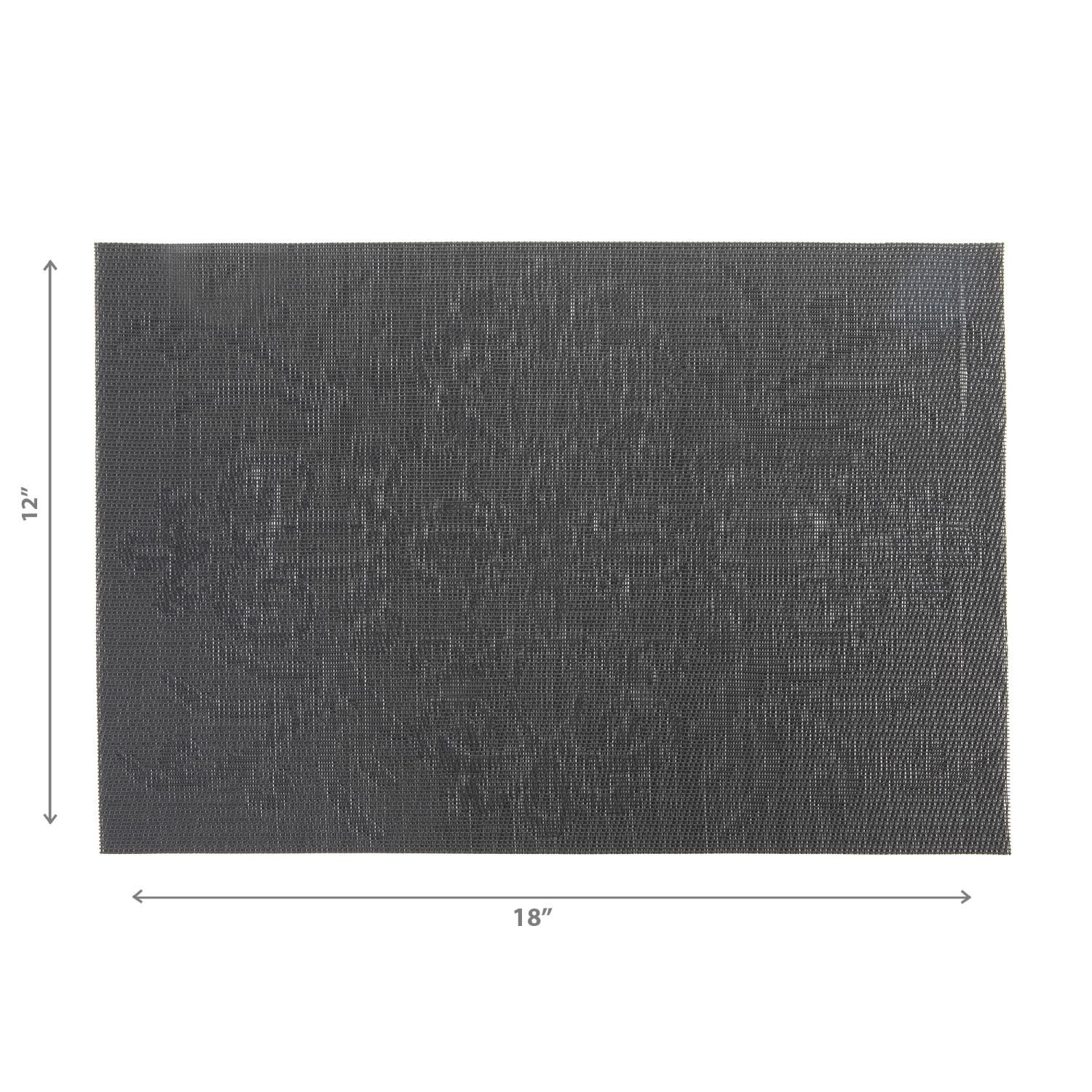 Maison Concepts Vinyl Placemat Damask Black - Ensemble De 12