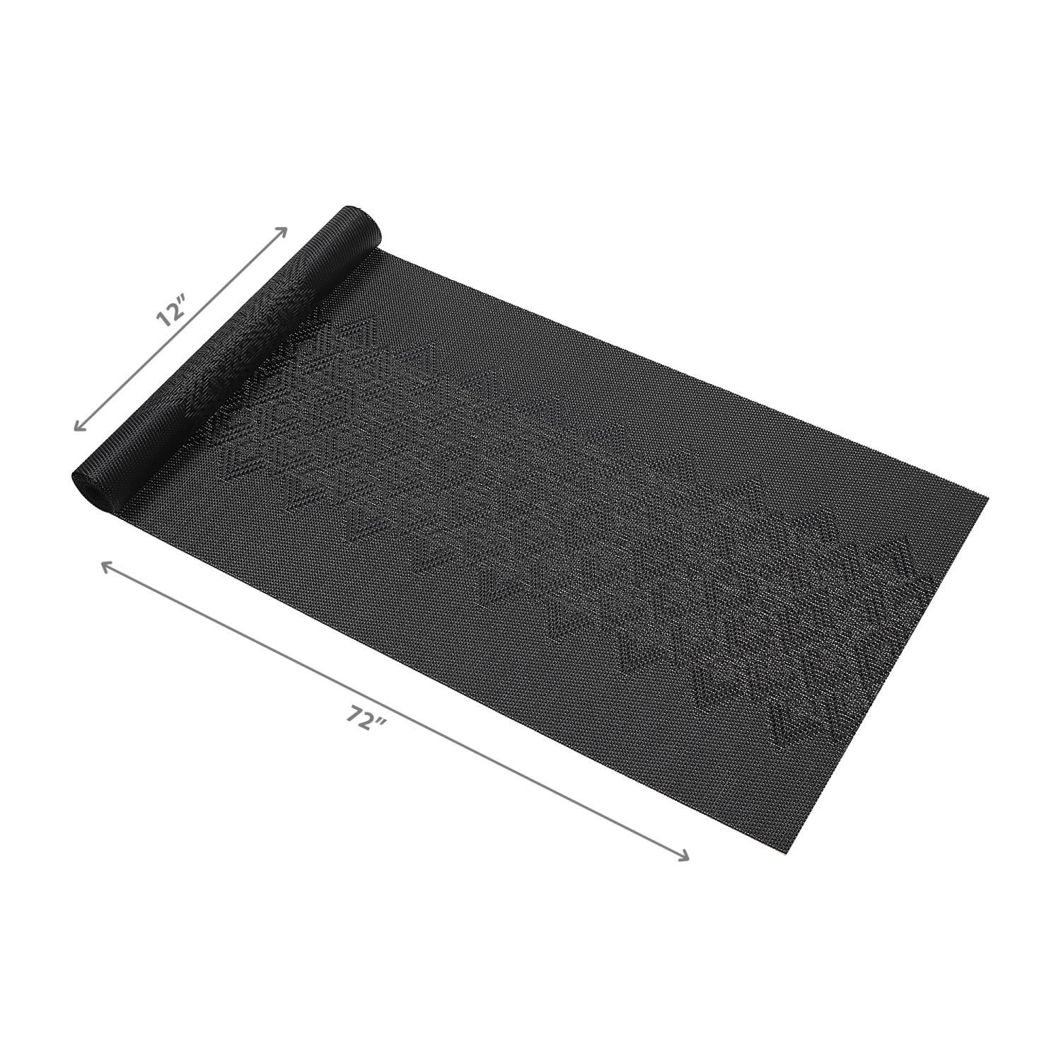 Maison Concepts Vinyl Table Runner 72" Diamond Band Black - Ensemble De 2