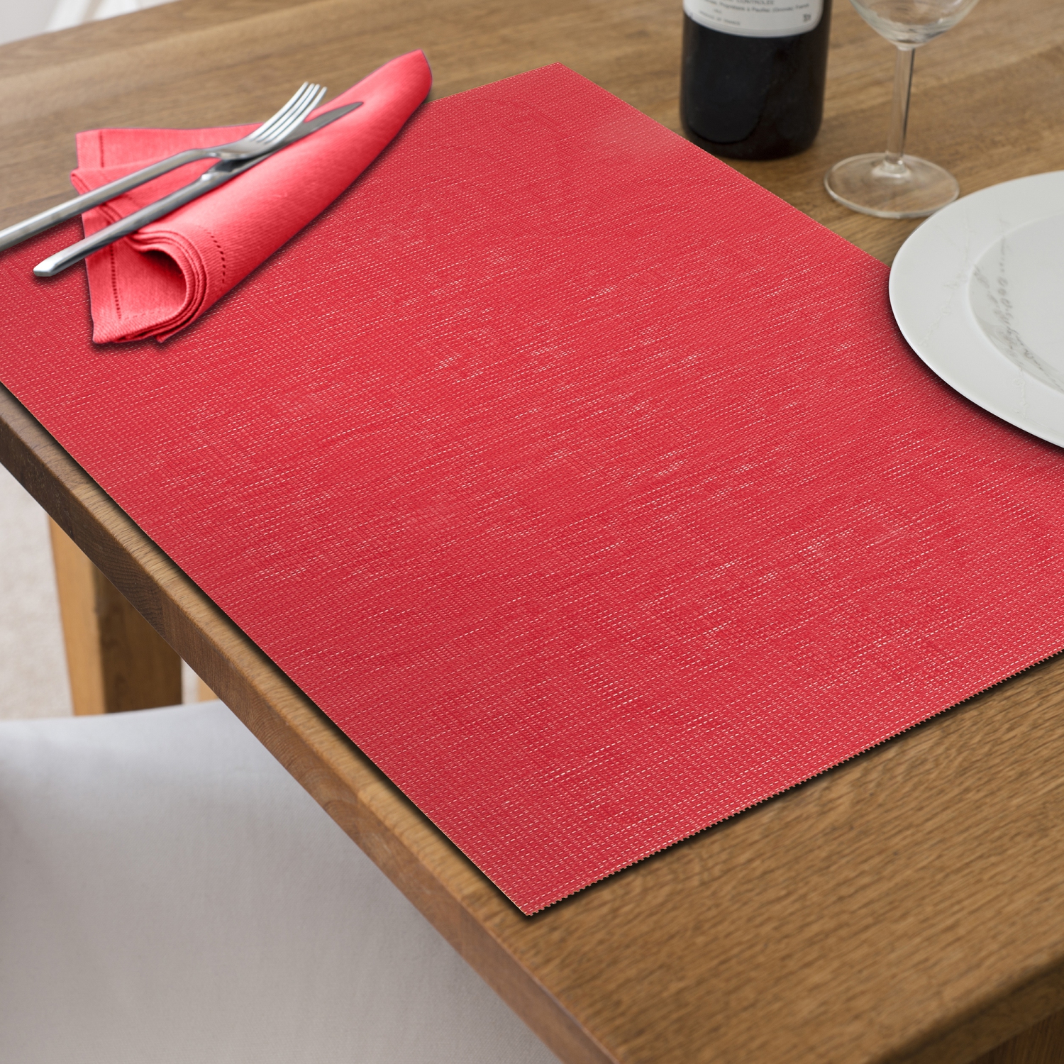 Maison Concepts Vinyl Placemat Damask Red - Set of 12