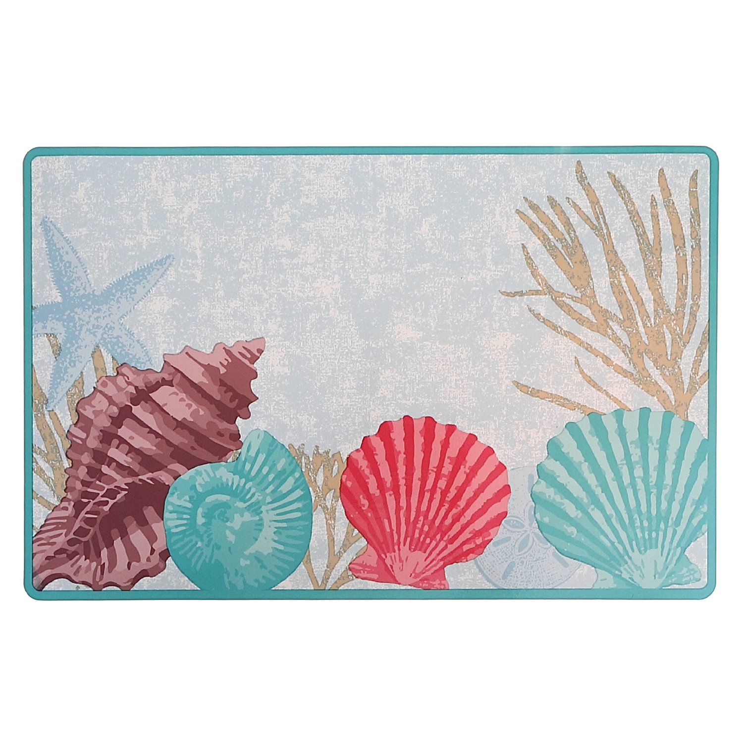 Maison Concepts Plastic Placemat Seashells By The Seashore - Set of 12