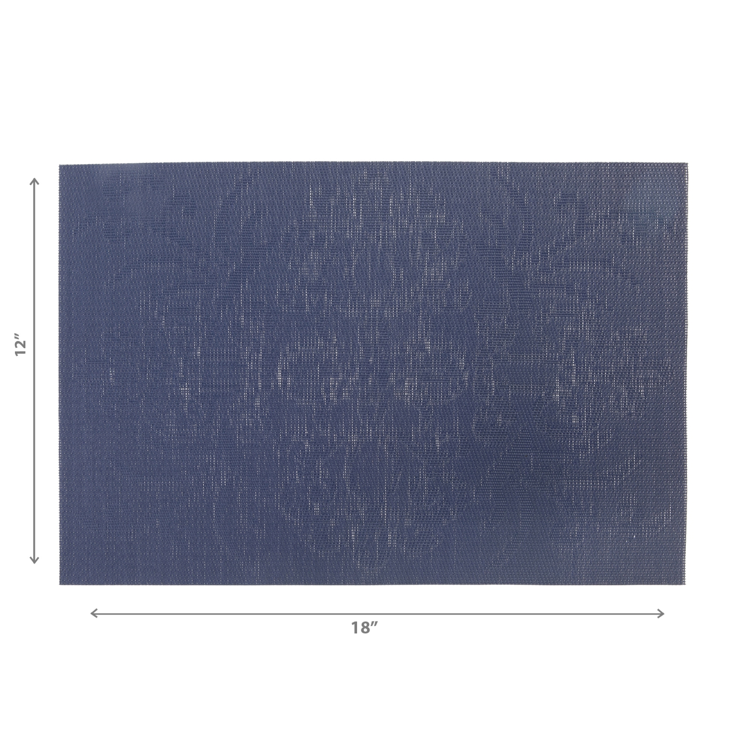Maison Concepts Vinyl Placemat Damask Navy Blue - Set of 12