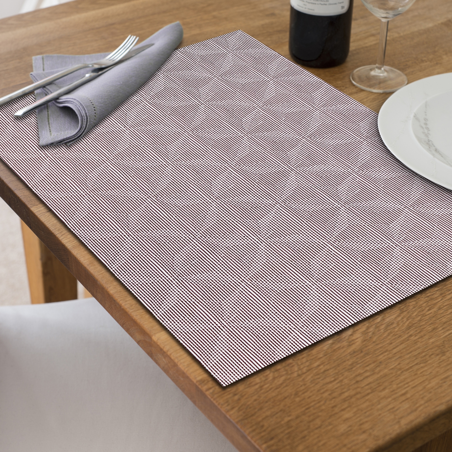 Maison Concepts Vinyl Placemat Windmill Burgundy - Set of 12