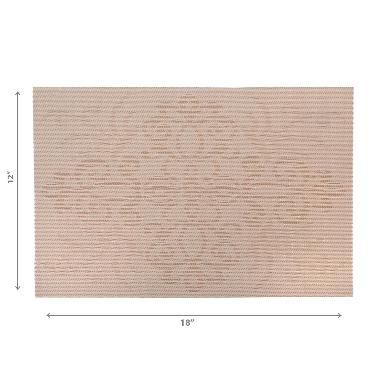 Maison Concepts Vinyl Placemat Damask Natural - Set of 12