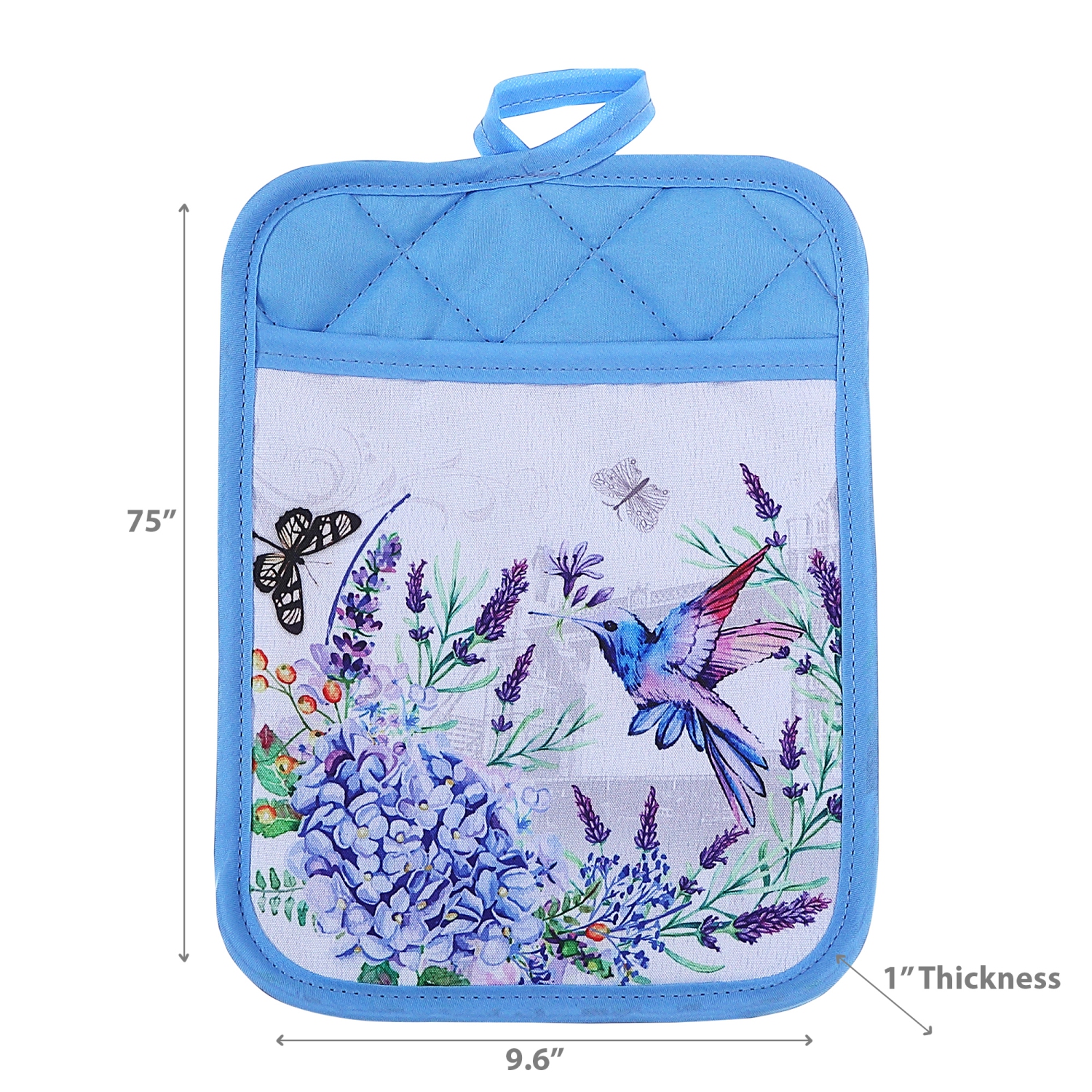Maison Concepts Pot Holder Avec Colibri De Poche - Ensemble De 6