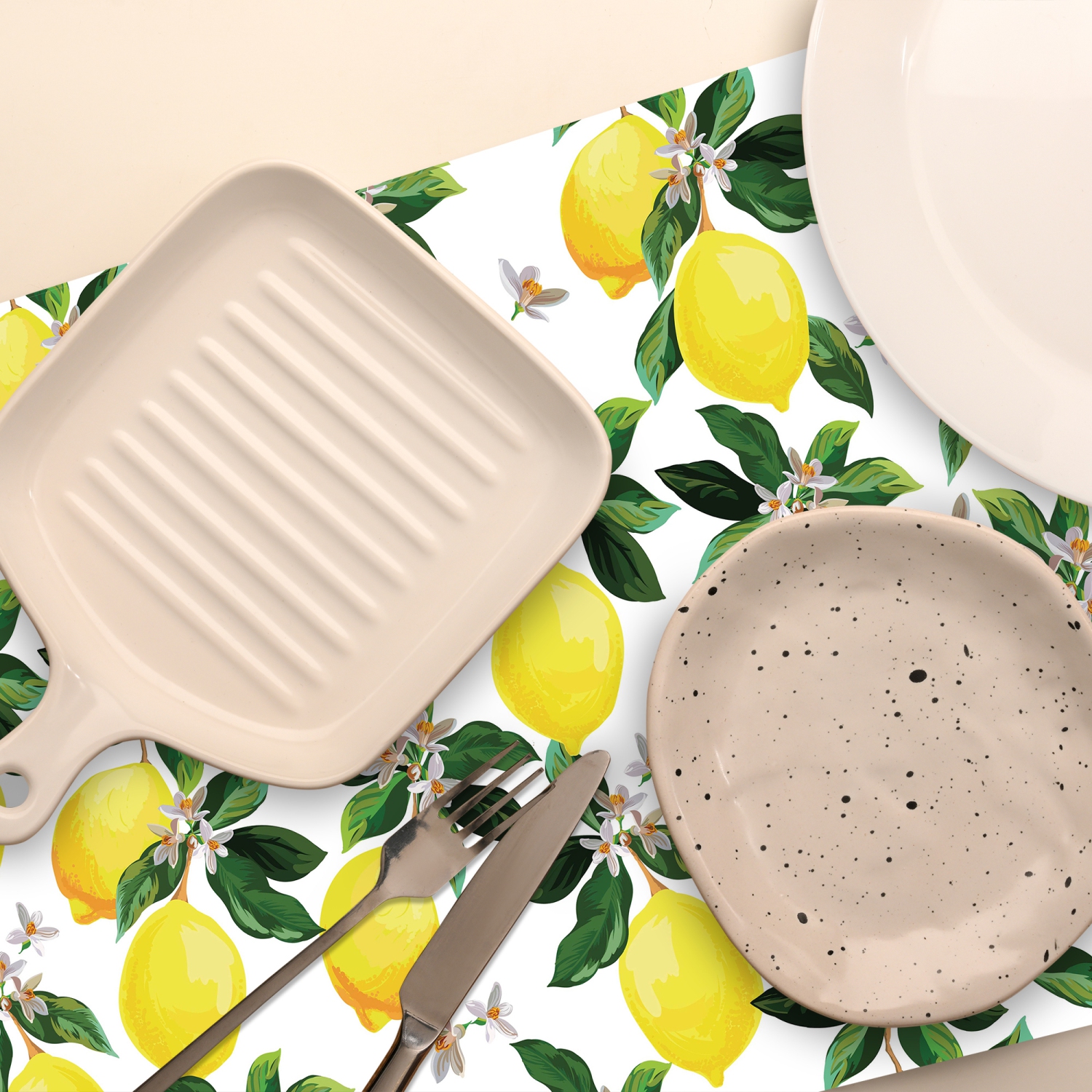 Maison Concepts Plastic Placemat Lemon Branches - Set of 12