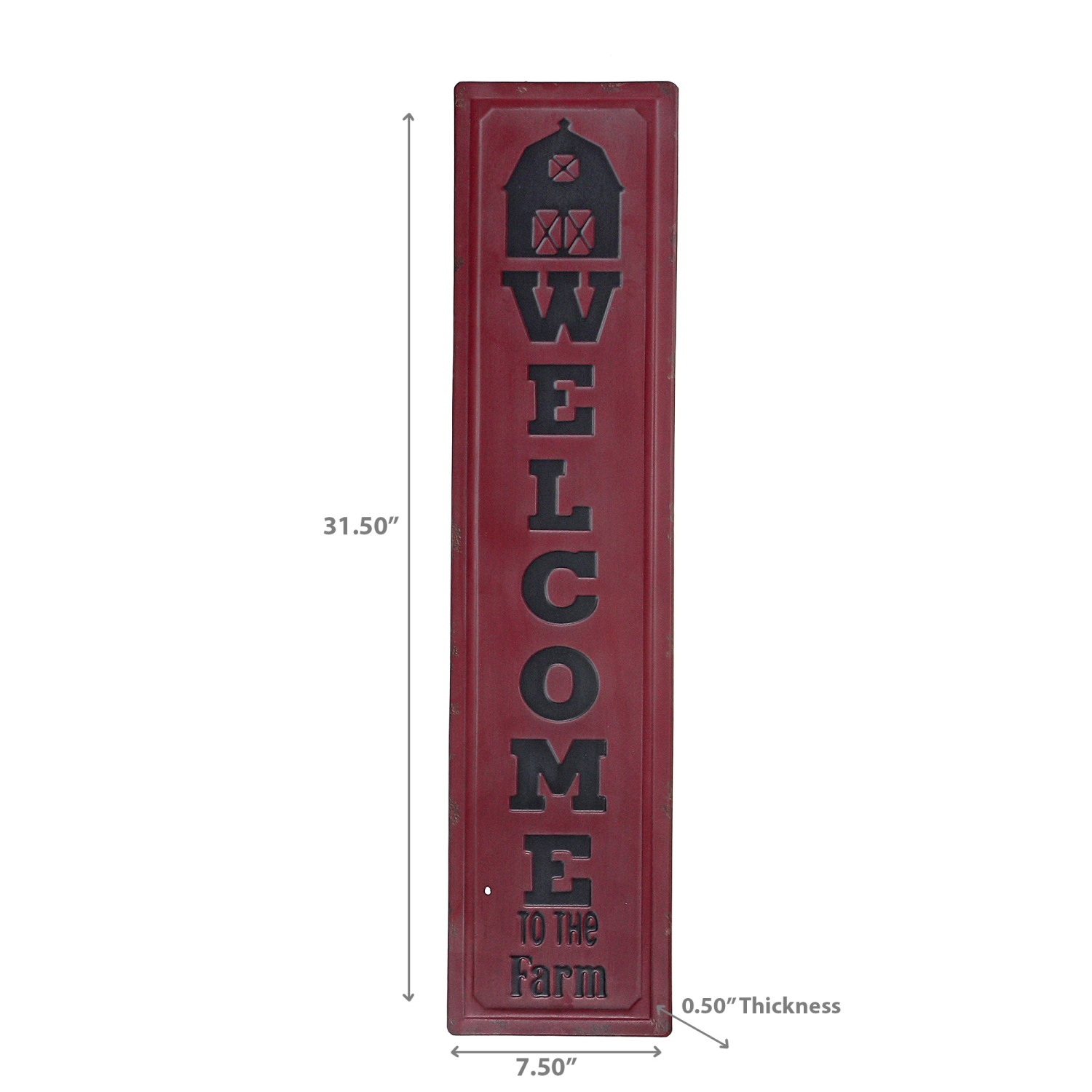 Maison Concepts Vertical Embossed Metal Sign Welcome To The Farm