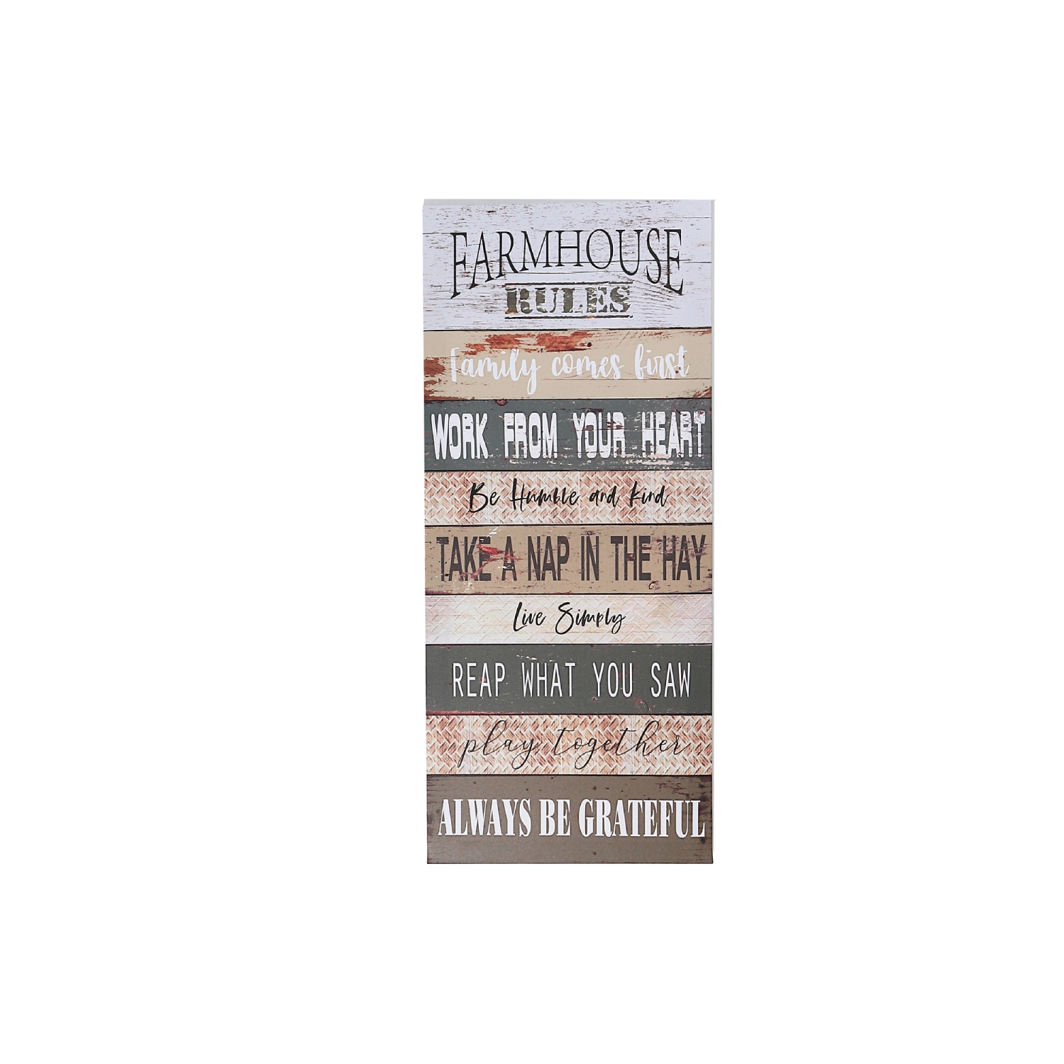 Maison Concepts Canvas Wall Sign Farmhouse Rules