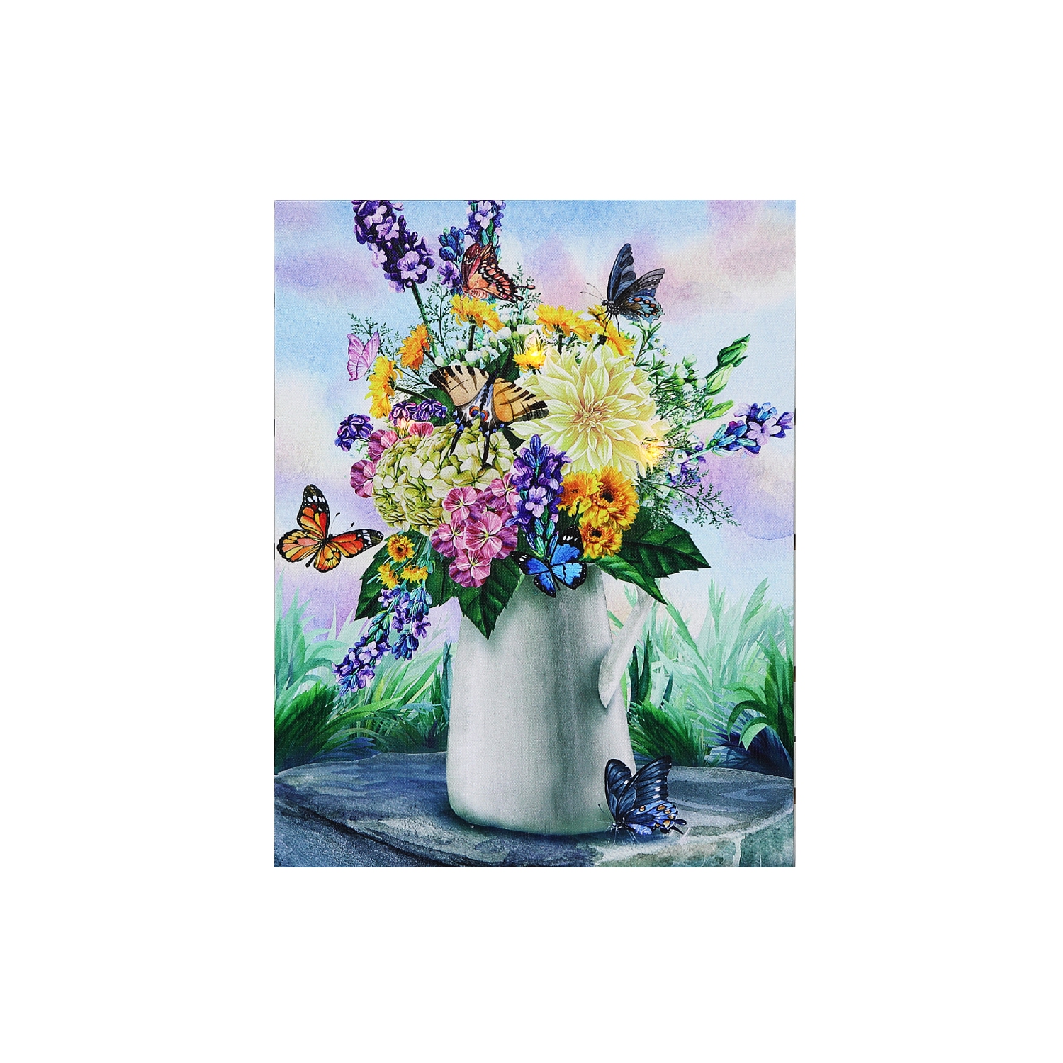 Maison Concepts Led Canvas Wall Art Fresh Flowers 12 X 16