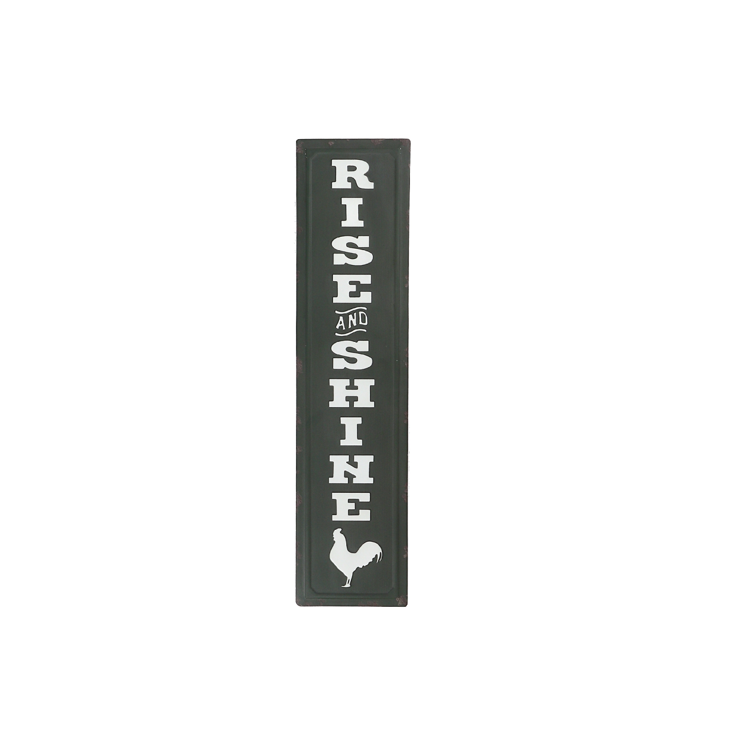 Maison Concepts Vertical Metal Metal Sign Rise And Shine