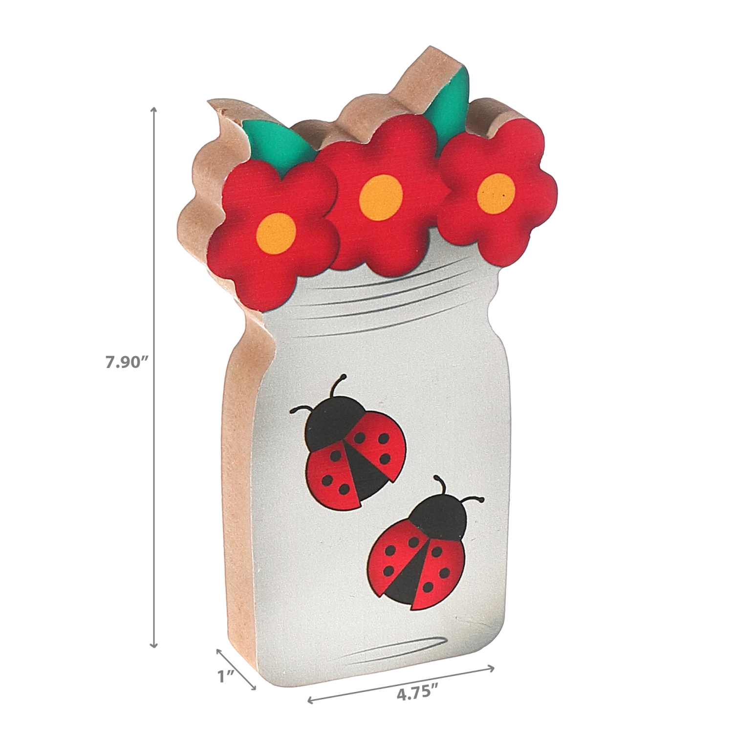 Maison Concepts En Bois Ladybug Mason Jar Décor