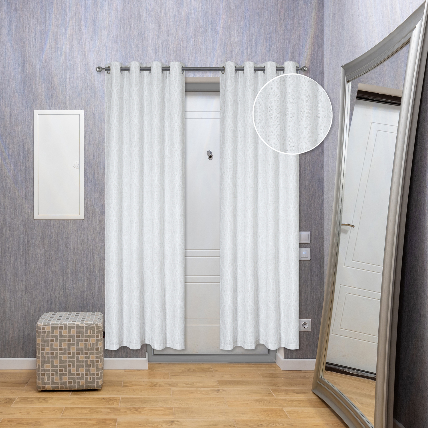 Maison Concepts Jacquard Panel W 8 Grom Tilde Gray 96" - Set of 2