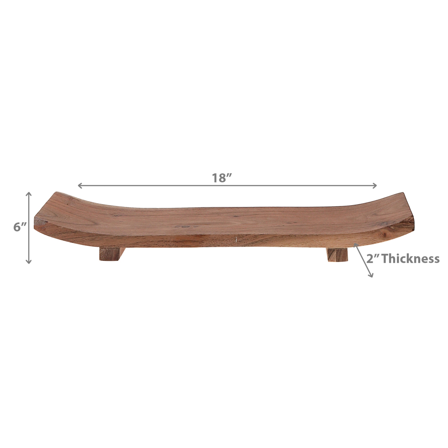 Maison Concepts Acacia Wood Rect. Boat Tray 18"