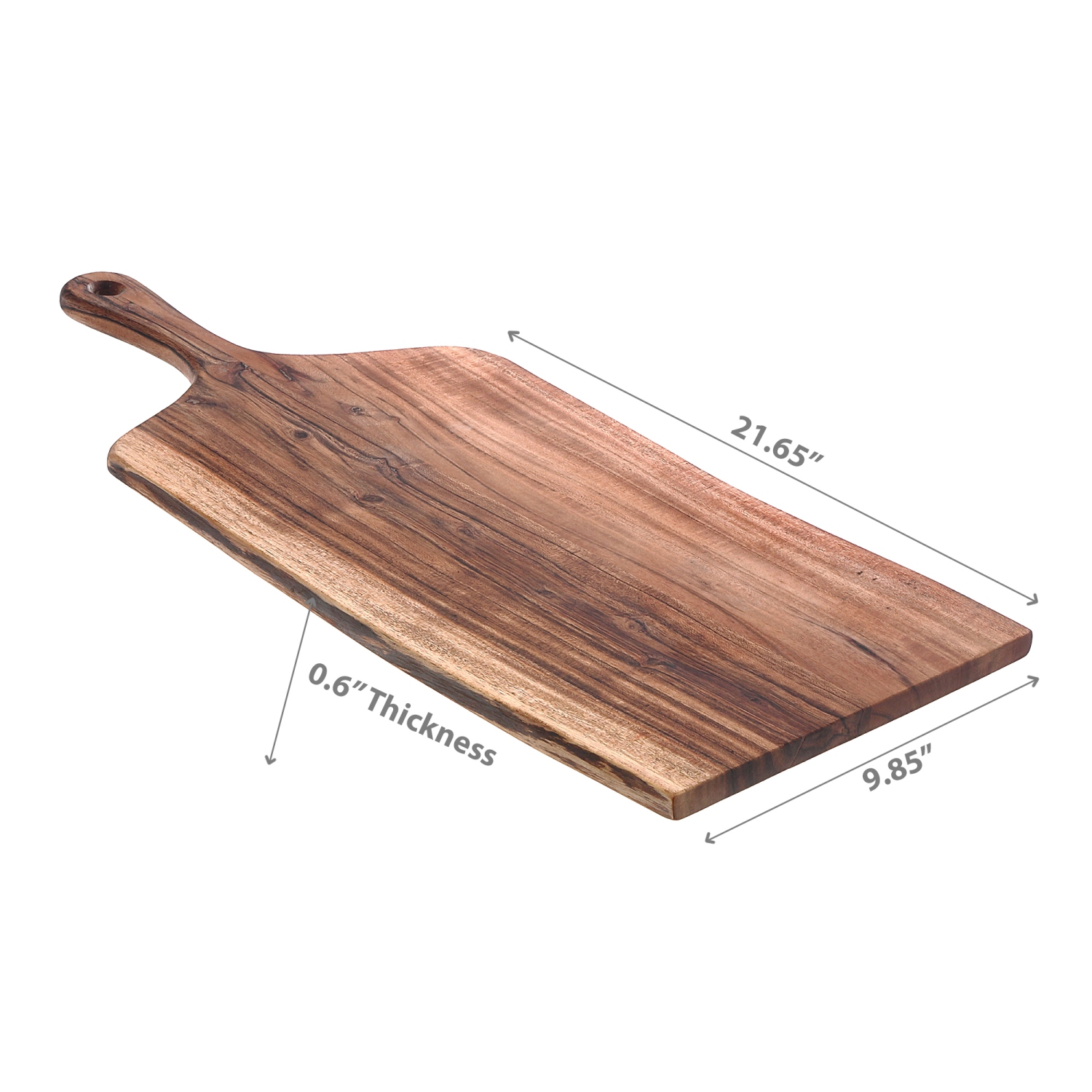Maison Concepts Acacia Wood Live Edge Serving Board With Handle