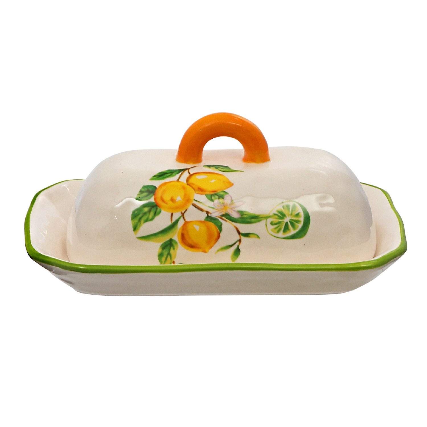 Maison Concepts Ceramic Lemon Butter Dish With Lid