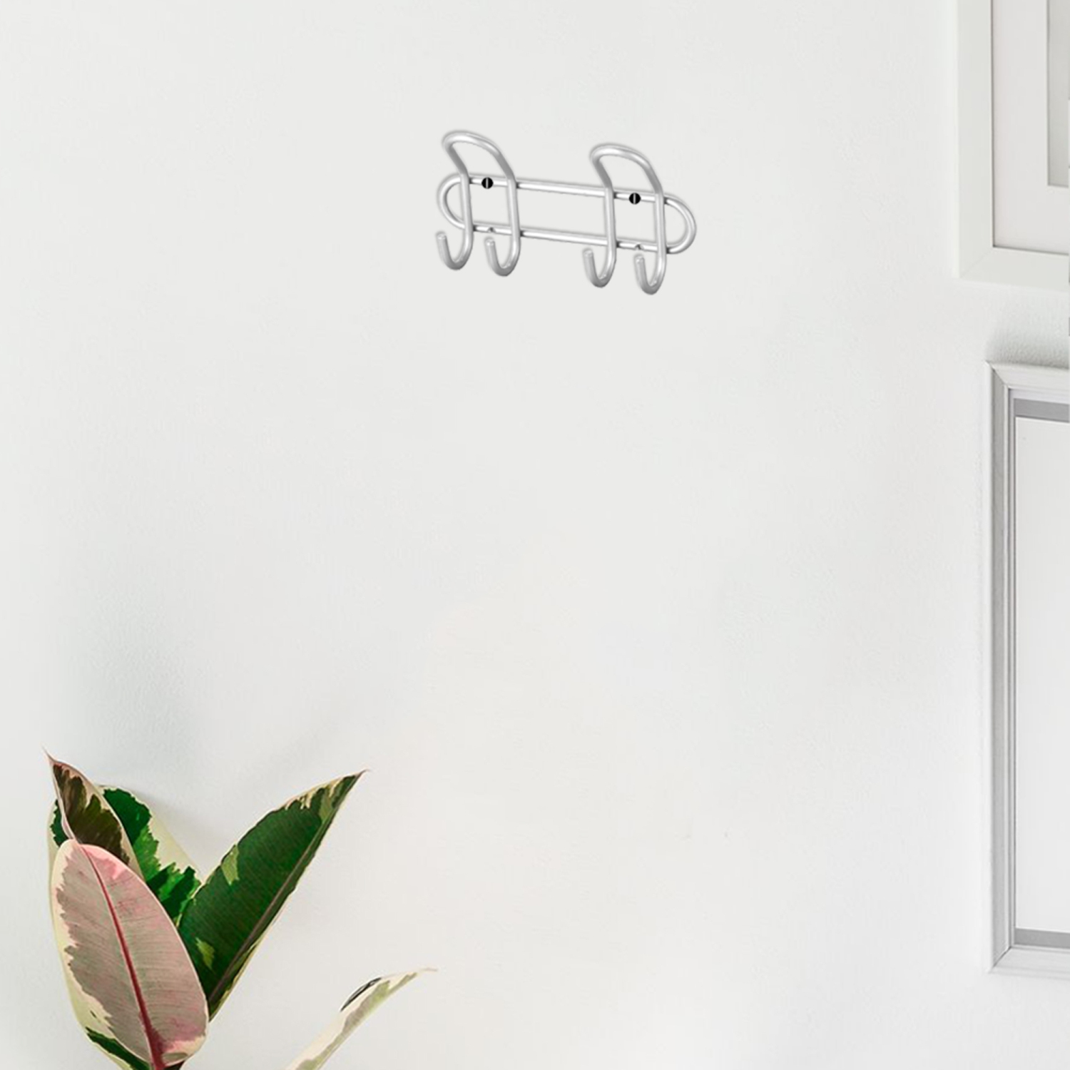 Maison Concepts 4 Hook Heavy Duty Chrome Wall Mount