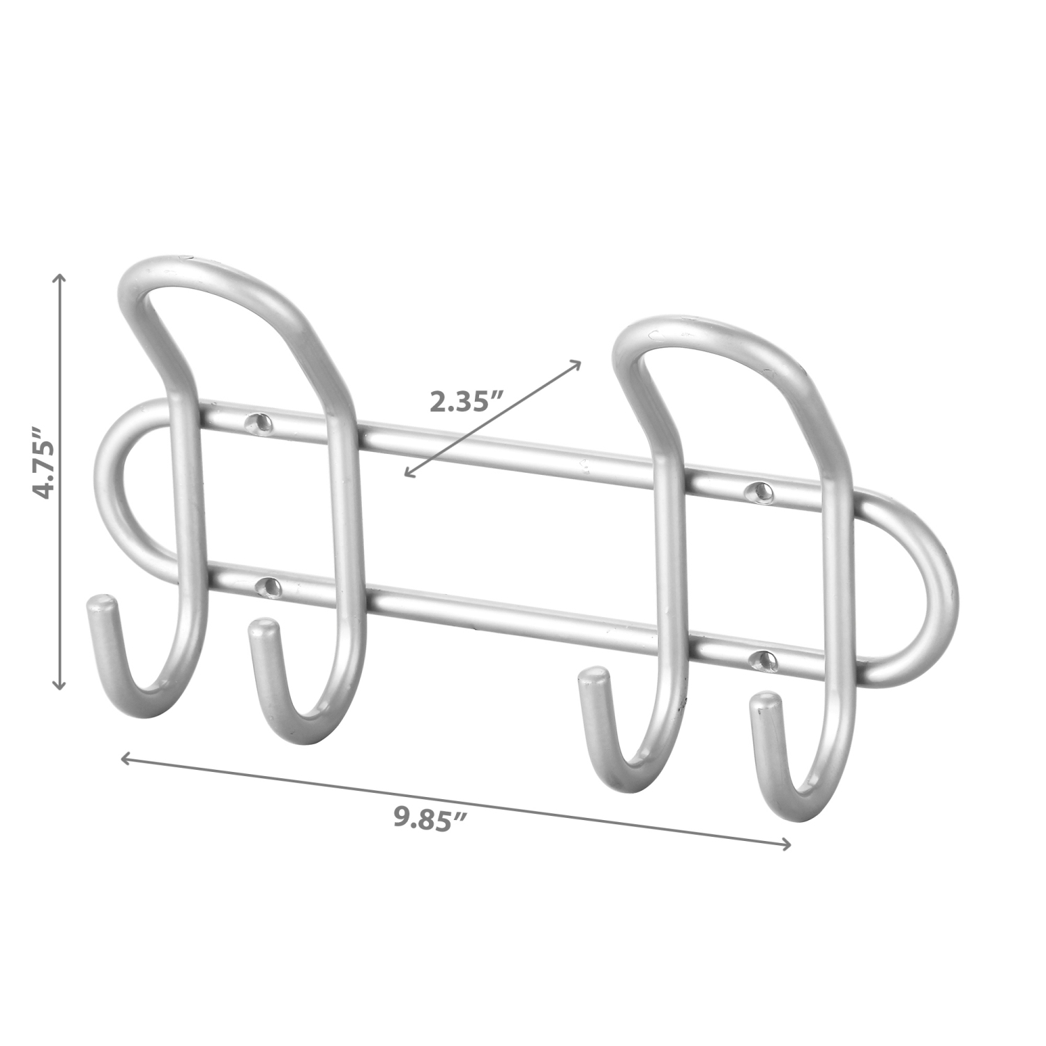 Maison Concepts 4 Hook Heavy Duty Chrome Wall Mount