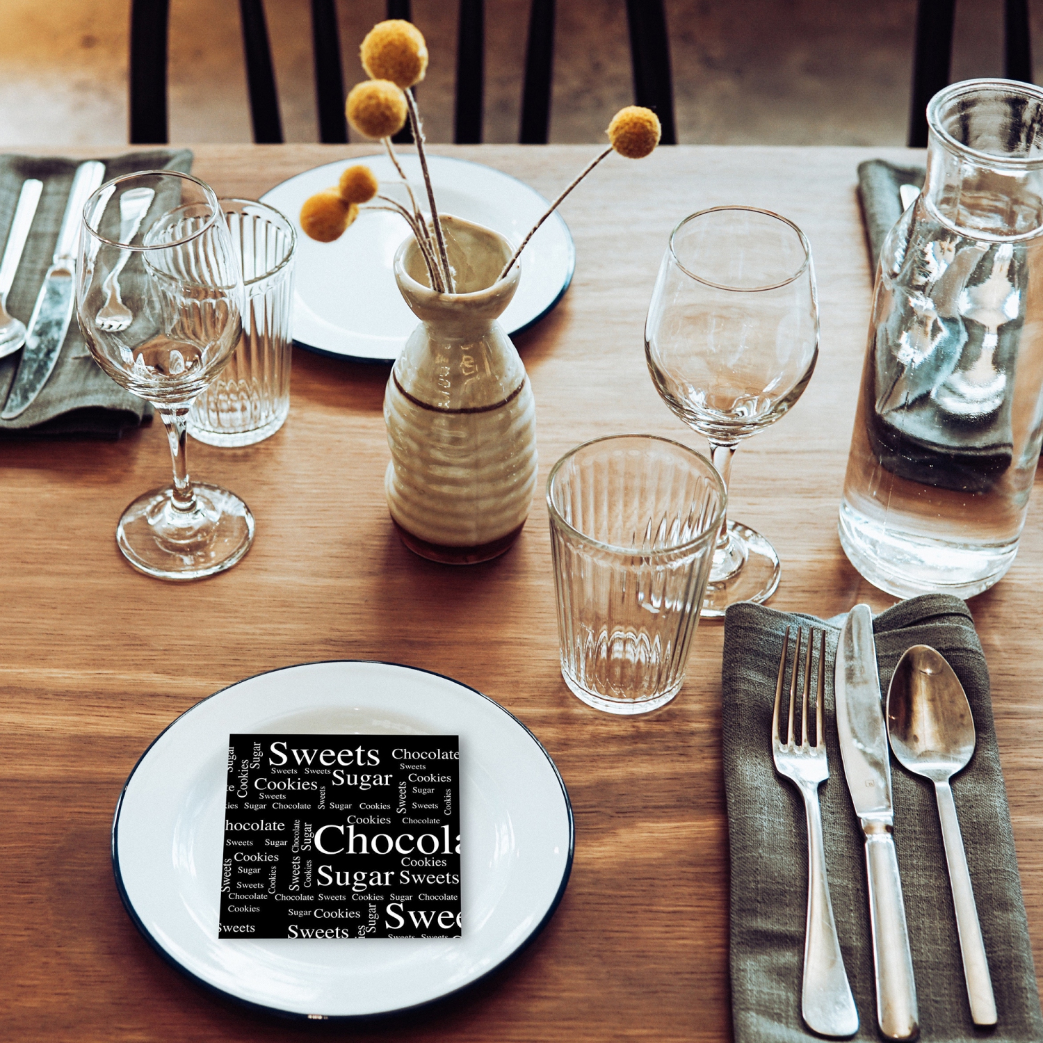 Maison Concepts 20 Pack Luncheon 3 Ply Napkin Sweets - Set of 6