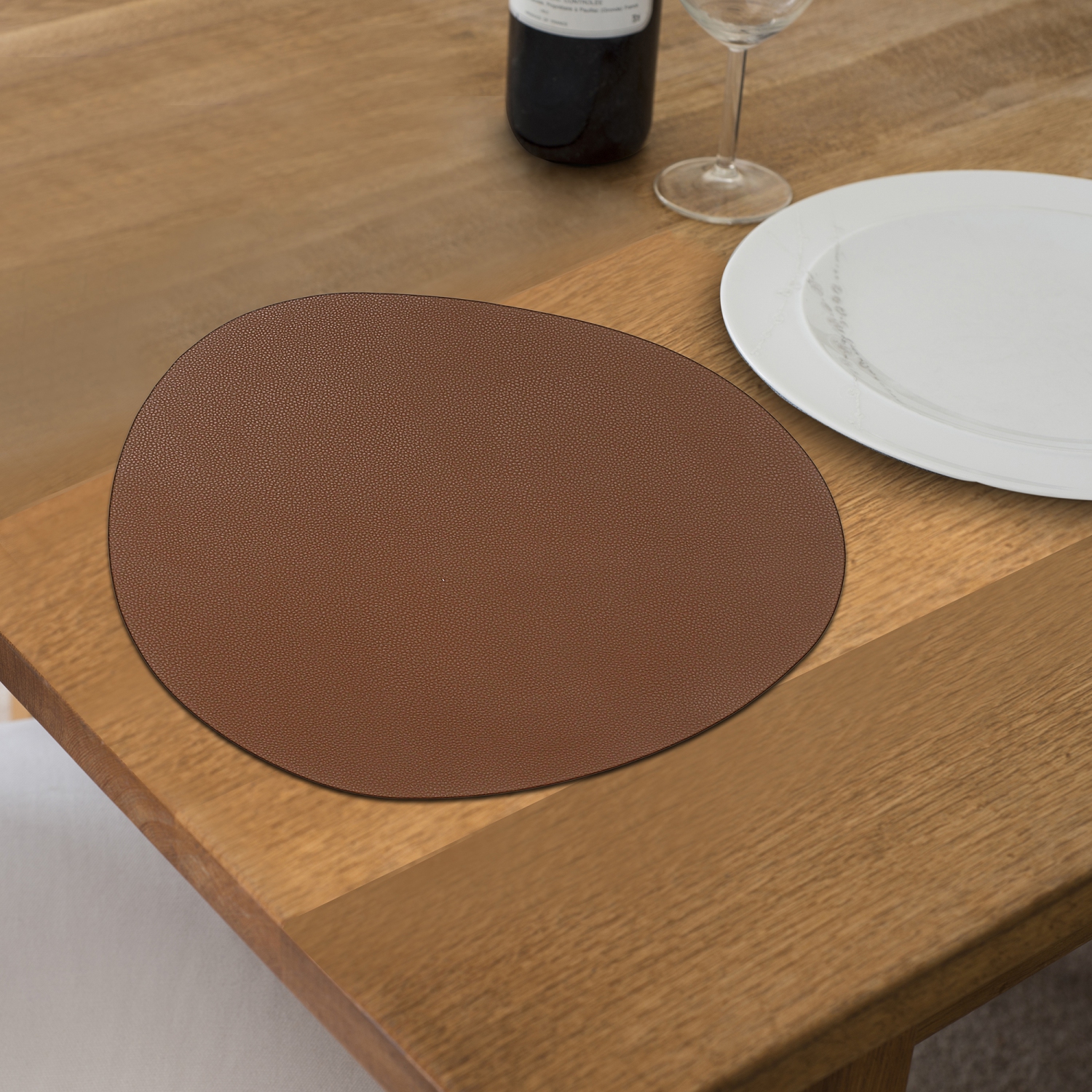 Maison Concepts Reversible Pleather Pebble Placemat Tan - Set of 12