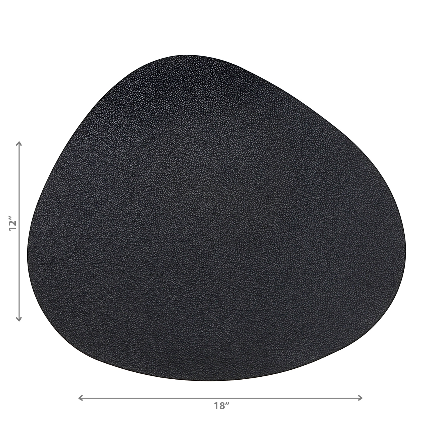 Maison Concepts Reversible Pleather Pebble Placemat Black - Ensemble De 12