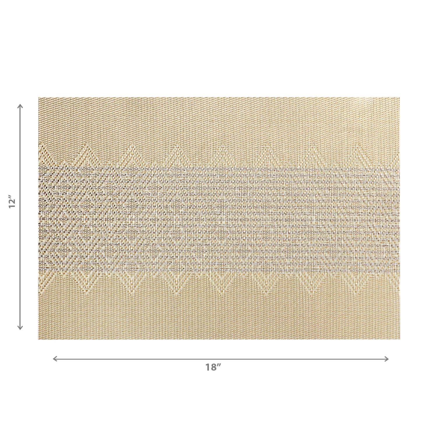 Maison Concepts Vinyl Placemat Diamond Band Gold - Set of 12