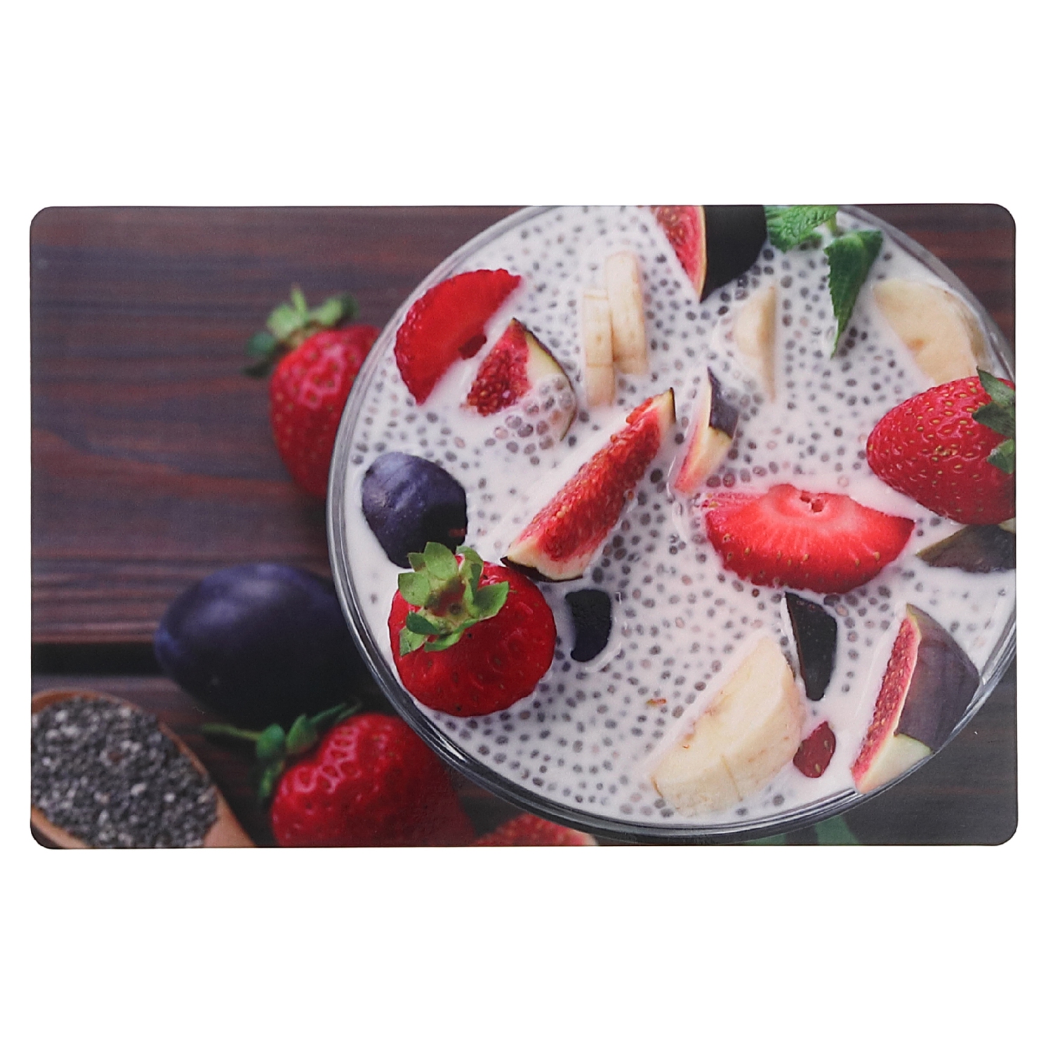 Maison Concepts Plastic Placemat Chia Fruit Pudding - Ensemble De 12