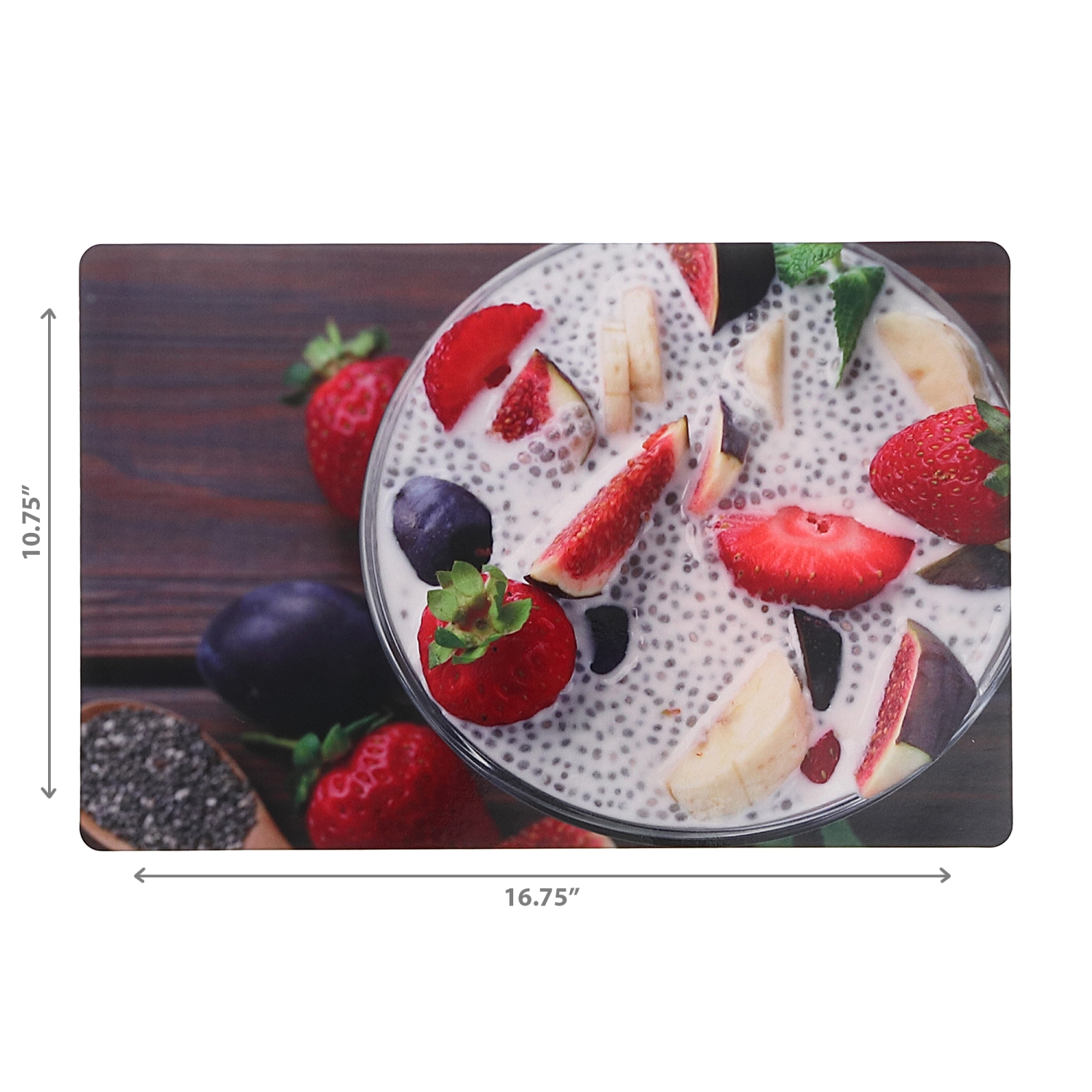 Maison Concepts Plastic Placemat Chia Fruit Pudding - Ensemble De 12