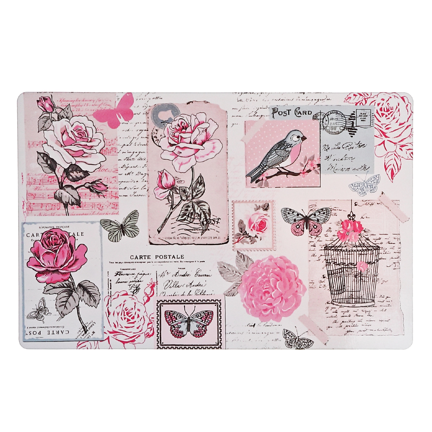 Maison Concepts Plastic Placemat Rosy Postcard - Set of 12